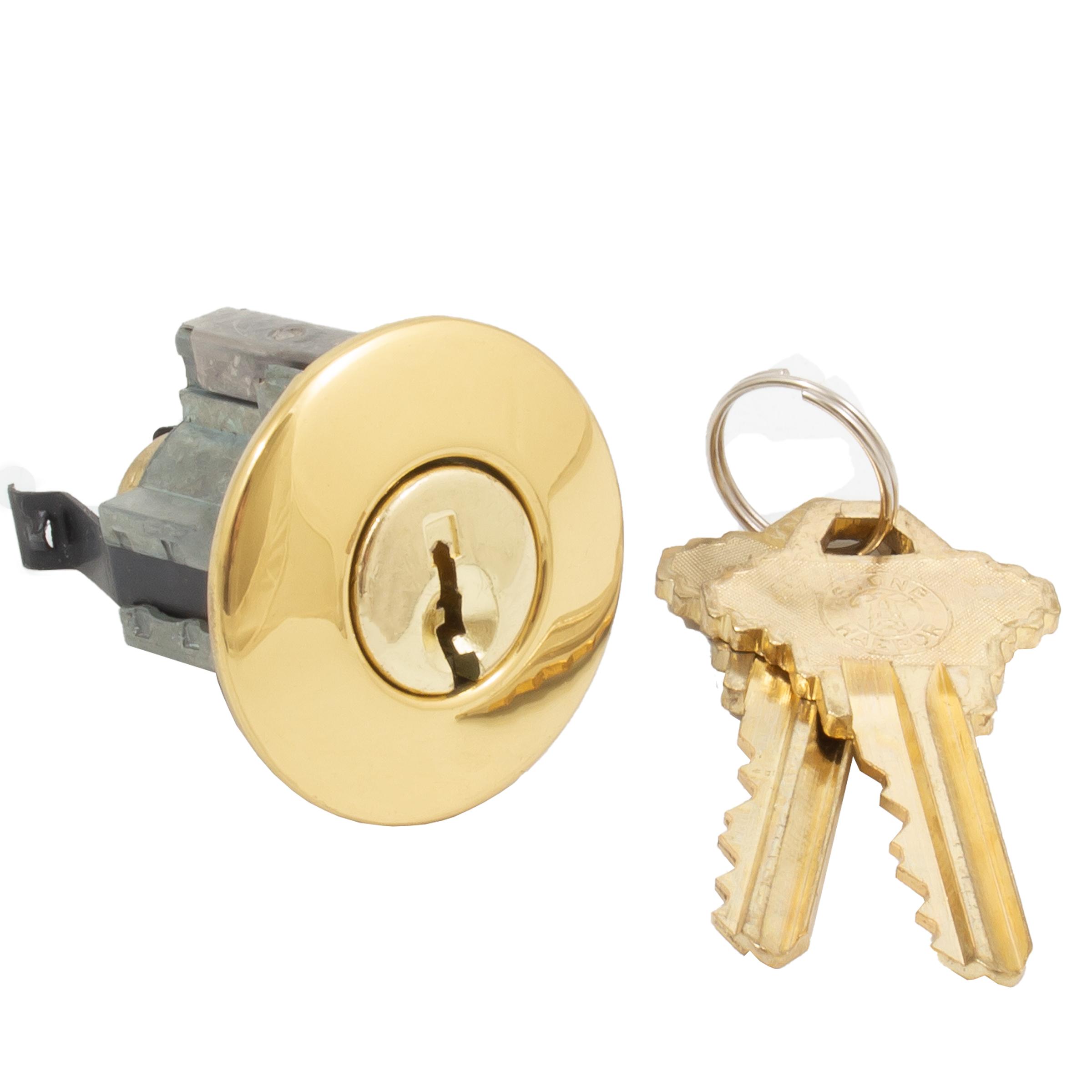 Stone Harbor Hardware Cylinder Assembly for Highland and Tulip Knobs, SC Keyway, Polished Brass