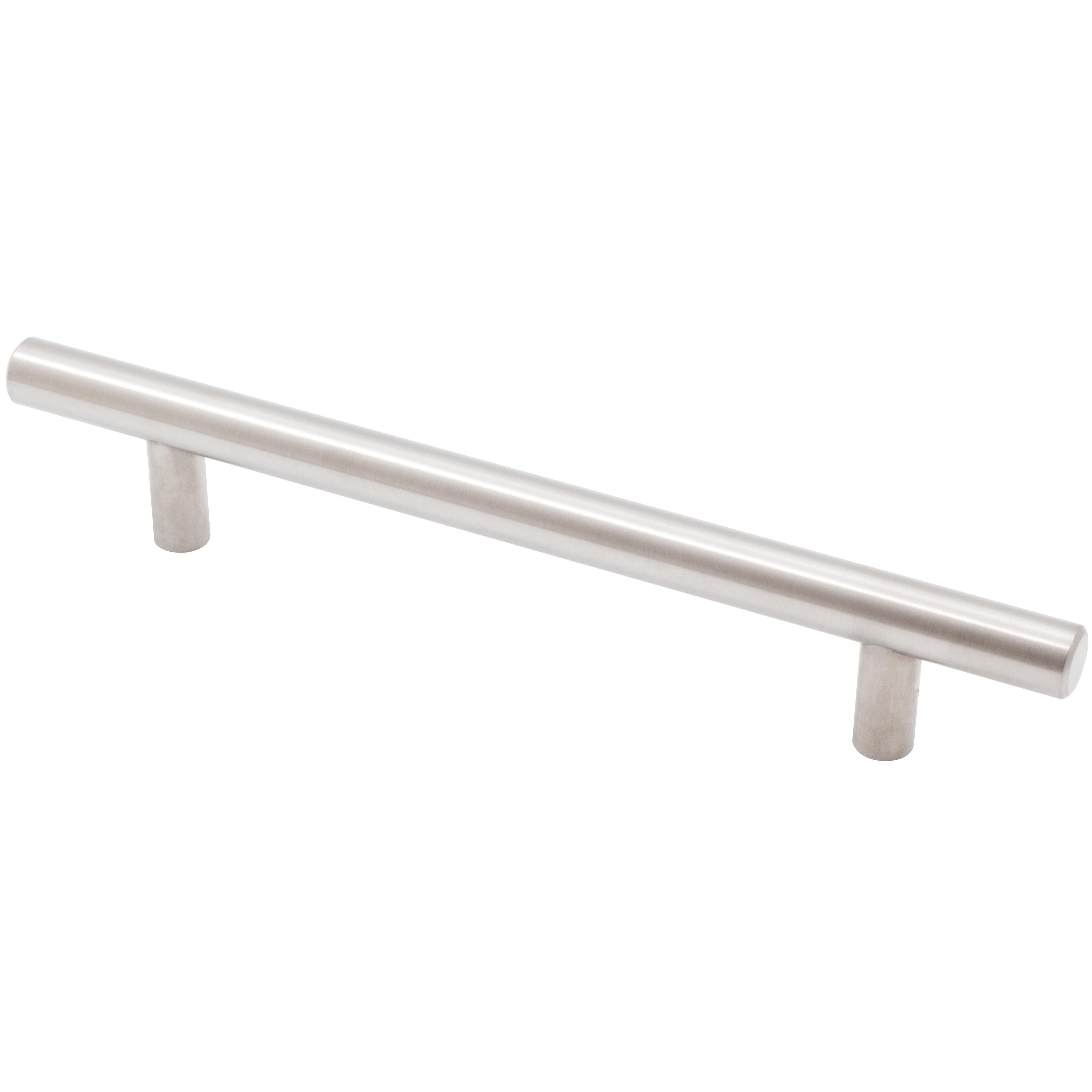 Stone Harbor Hardware Bar Cabinet Pull, 128 Millimeters, 188mm Overall Length, Satin Stainless Steel