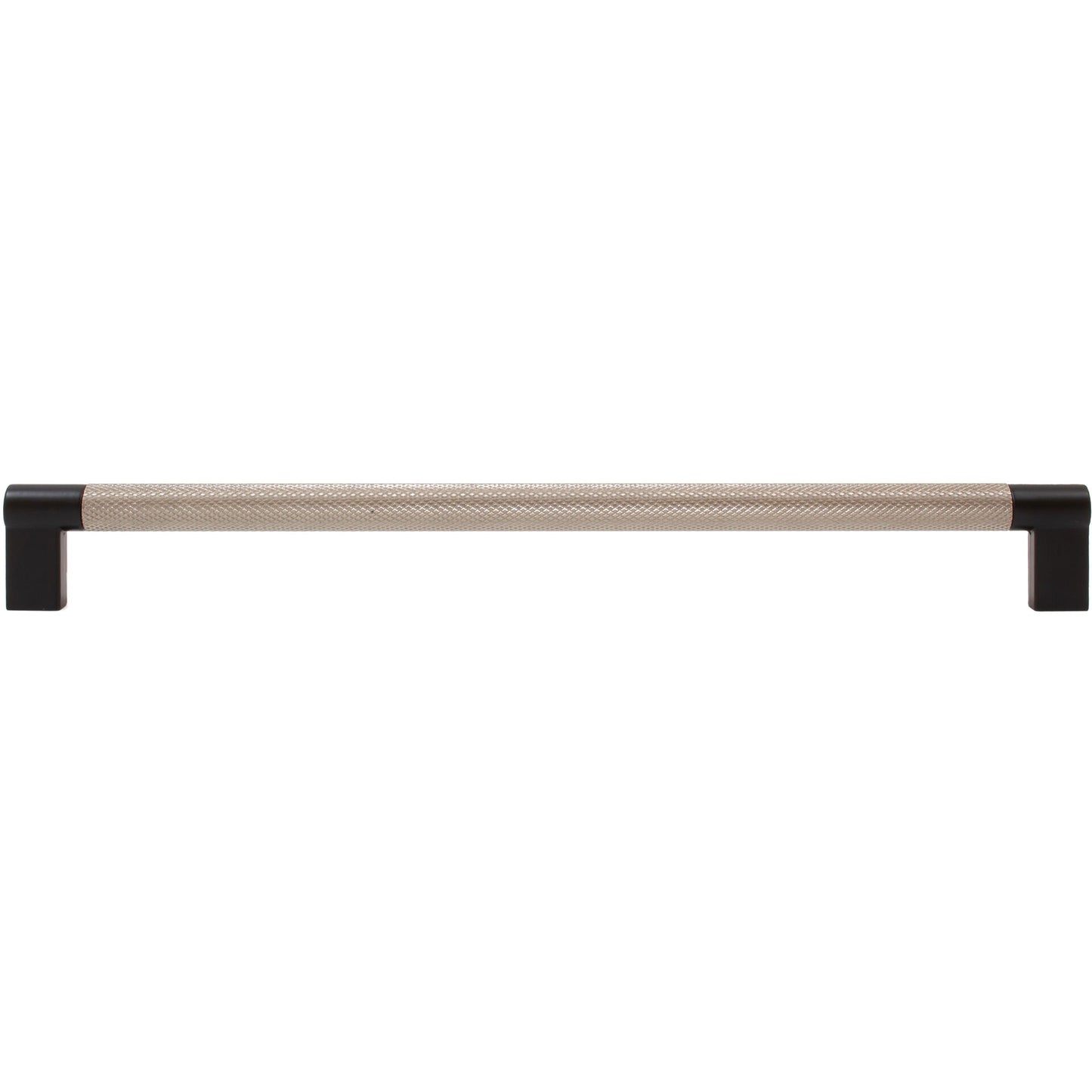 Stone Harbor Hardware Urban Cabinet Pull, 256 Millimeters, Satin Nickel with Matte Black Ends