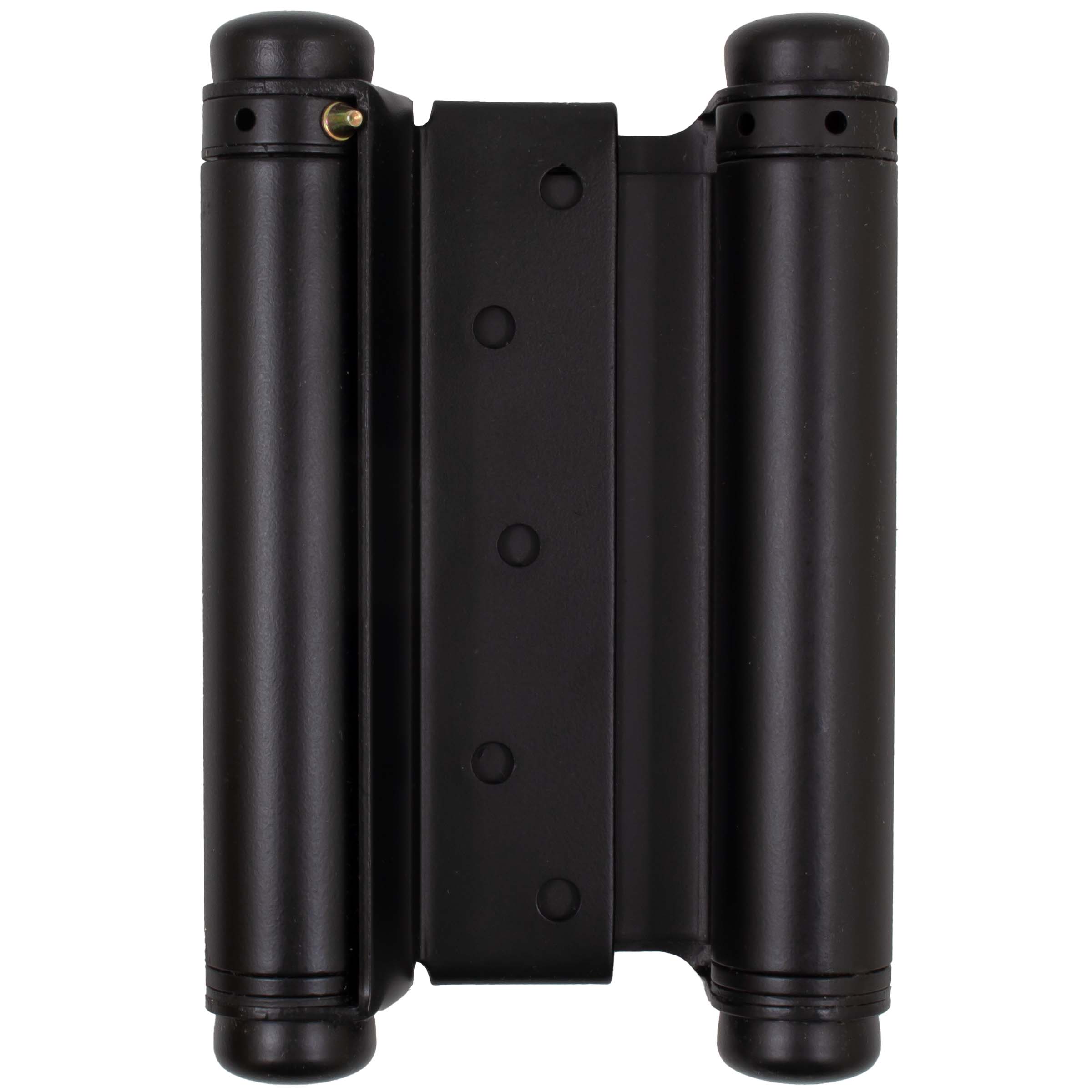Stone Harbor Hardware Heavy-Duty Double Acting Spring Hinge, 6 Inches, Fits Doors 1-1/4" to 1-3/4" Thick, 1-Pack, Matte Black