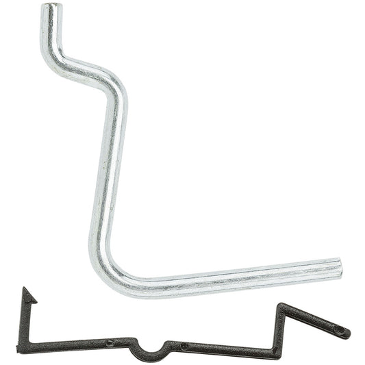 V2301 1-1/2" Locking Straight Hook 6/pk - Zinc Plated