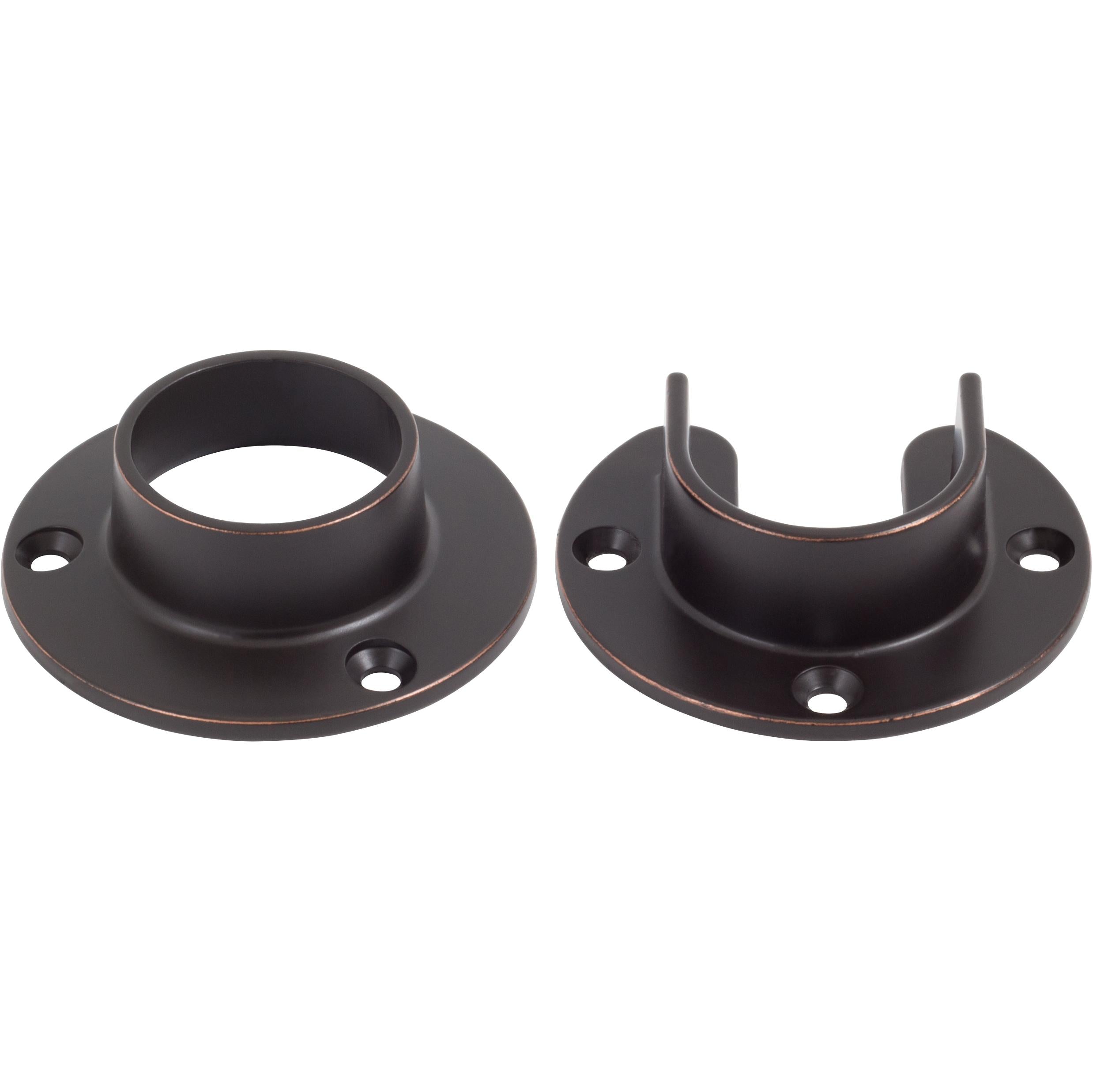 Stone Harbor Hardware Heavy-Duty Pole Sockets, Fits Poles up to 1-5/16" Diameter, Dark Bronze