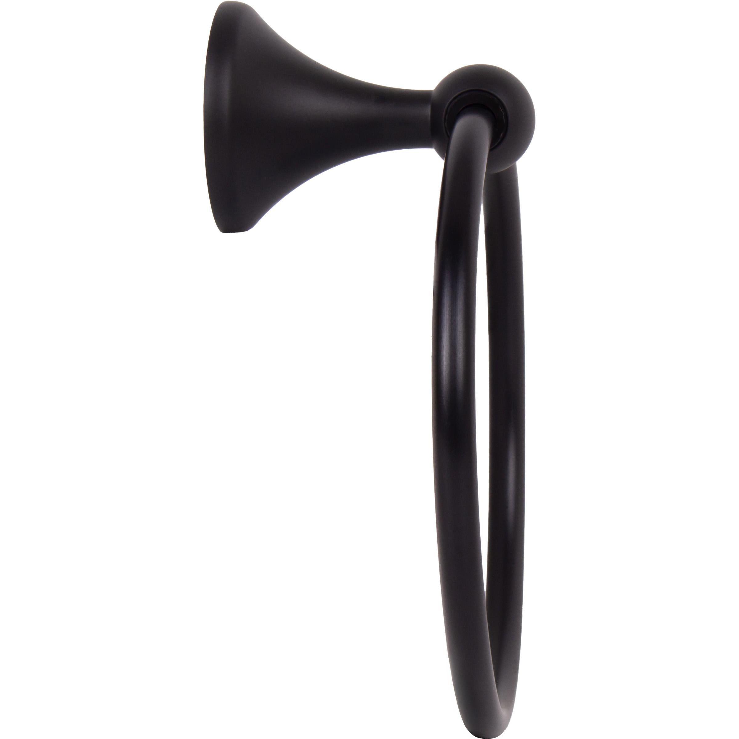 Coastal Towel Ring - Matte Black