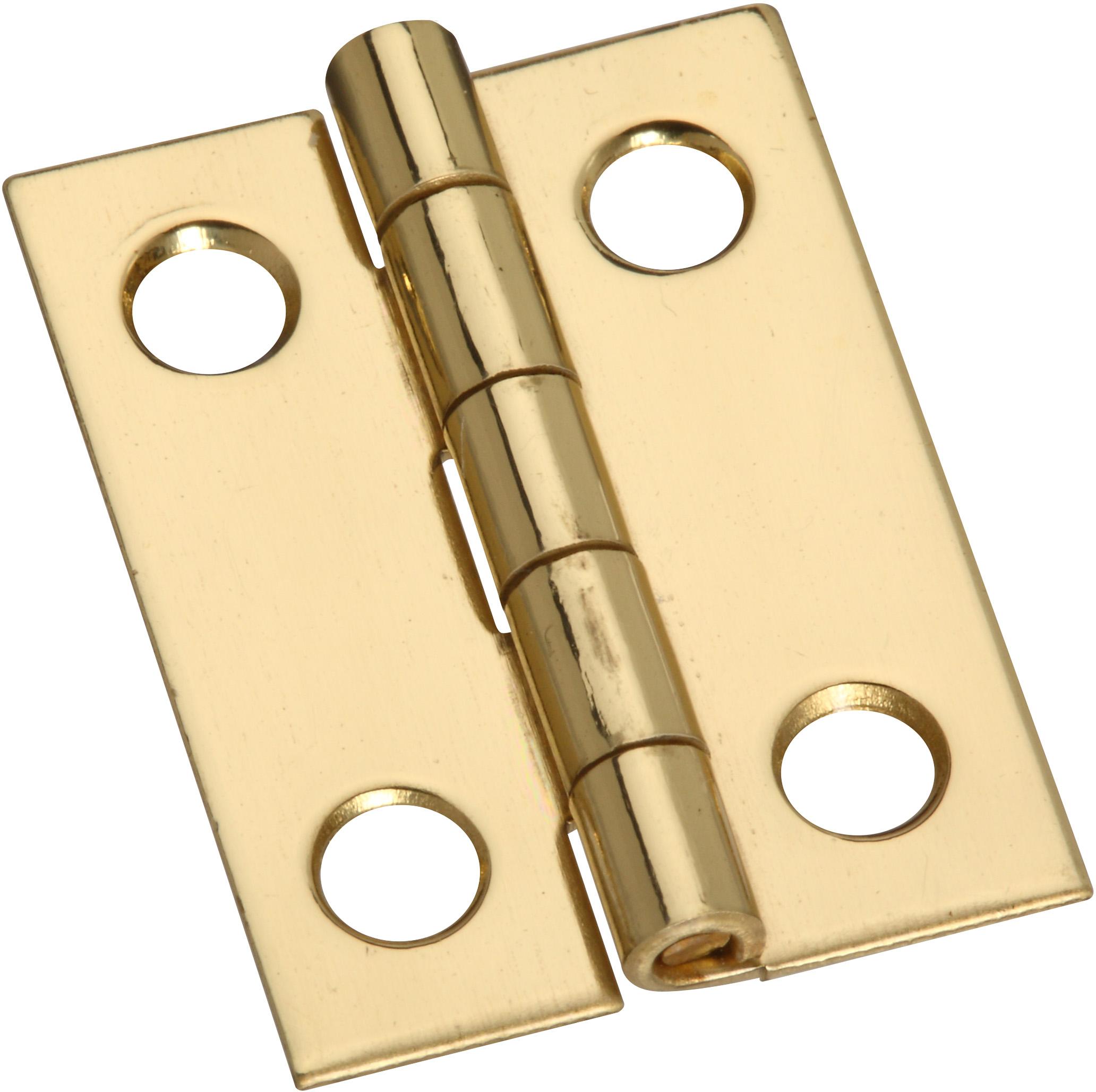 V1800 1" x 3/4" Narrow Hinge 4/pk - Polished Brass