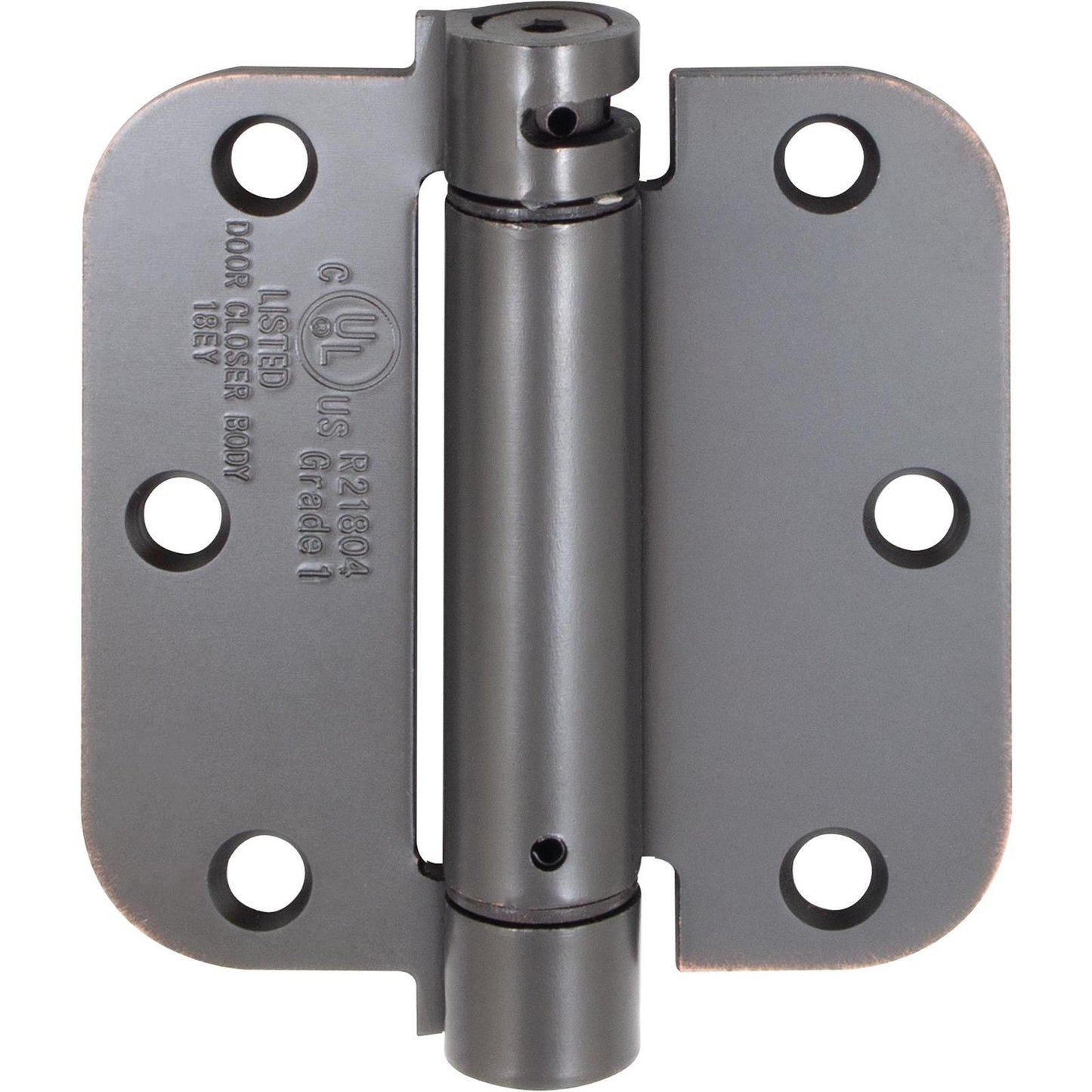 Stone Harbor Hardware Adjustable Spring Hinge, 3-1/2 Inches, 5/8" Radius Corner, Vintage Bronze
