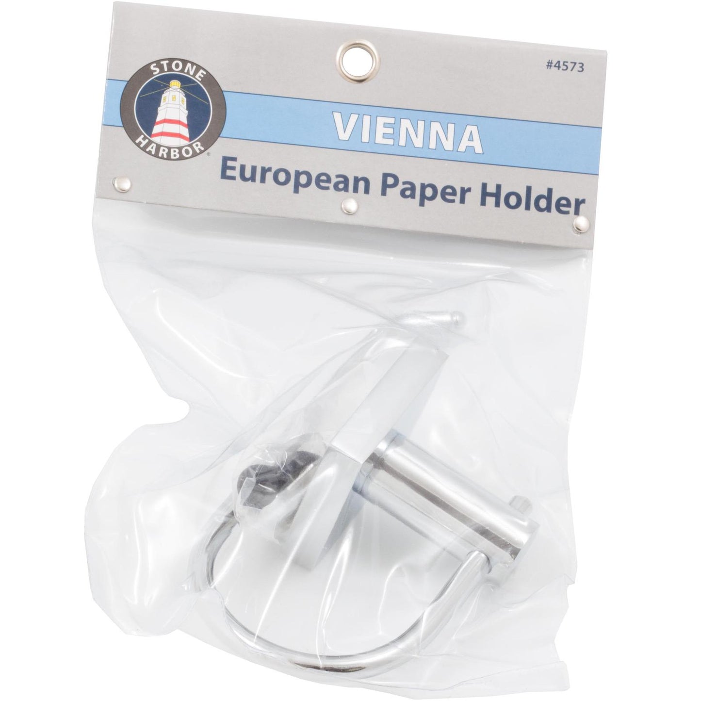 Stone Harbor Hardware Vienna European Toilet Paper Holder, Polished Chrome