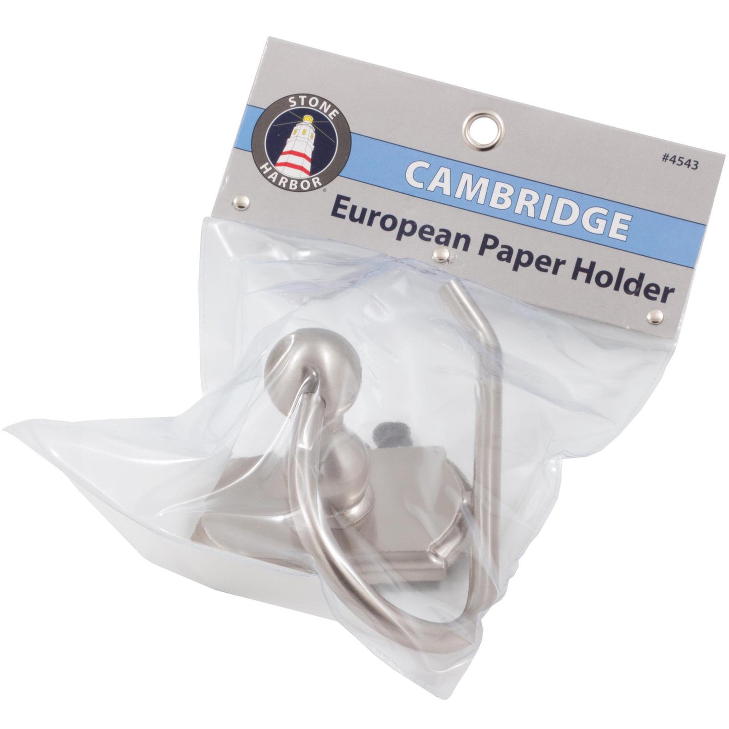 Stone Harbor Hardware Cambridge European Paper Holder, Satin Nickel