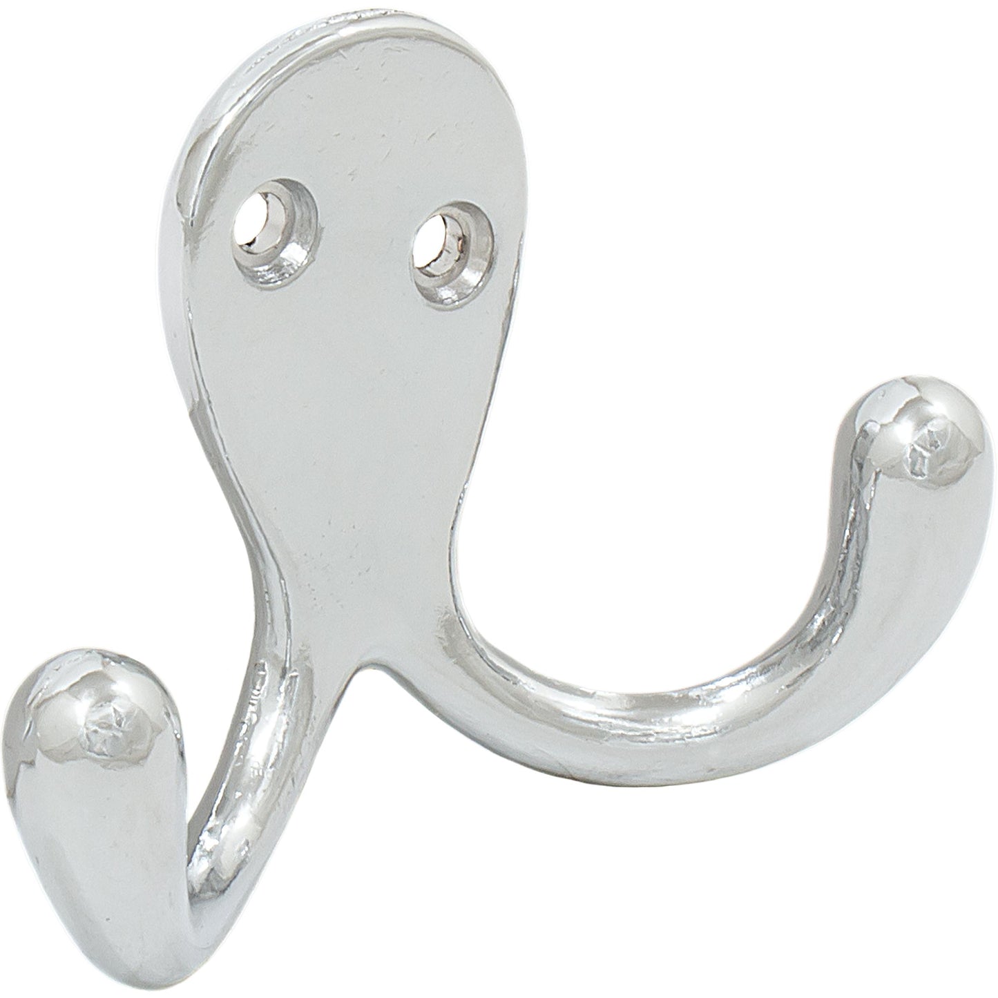 Stone Harbor Hardware Double Robe Hook, 2-1/8" High, 1" Projection, Polished Chrome