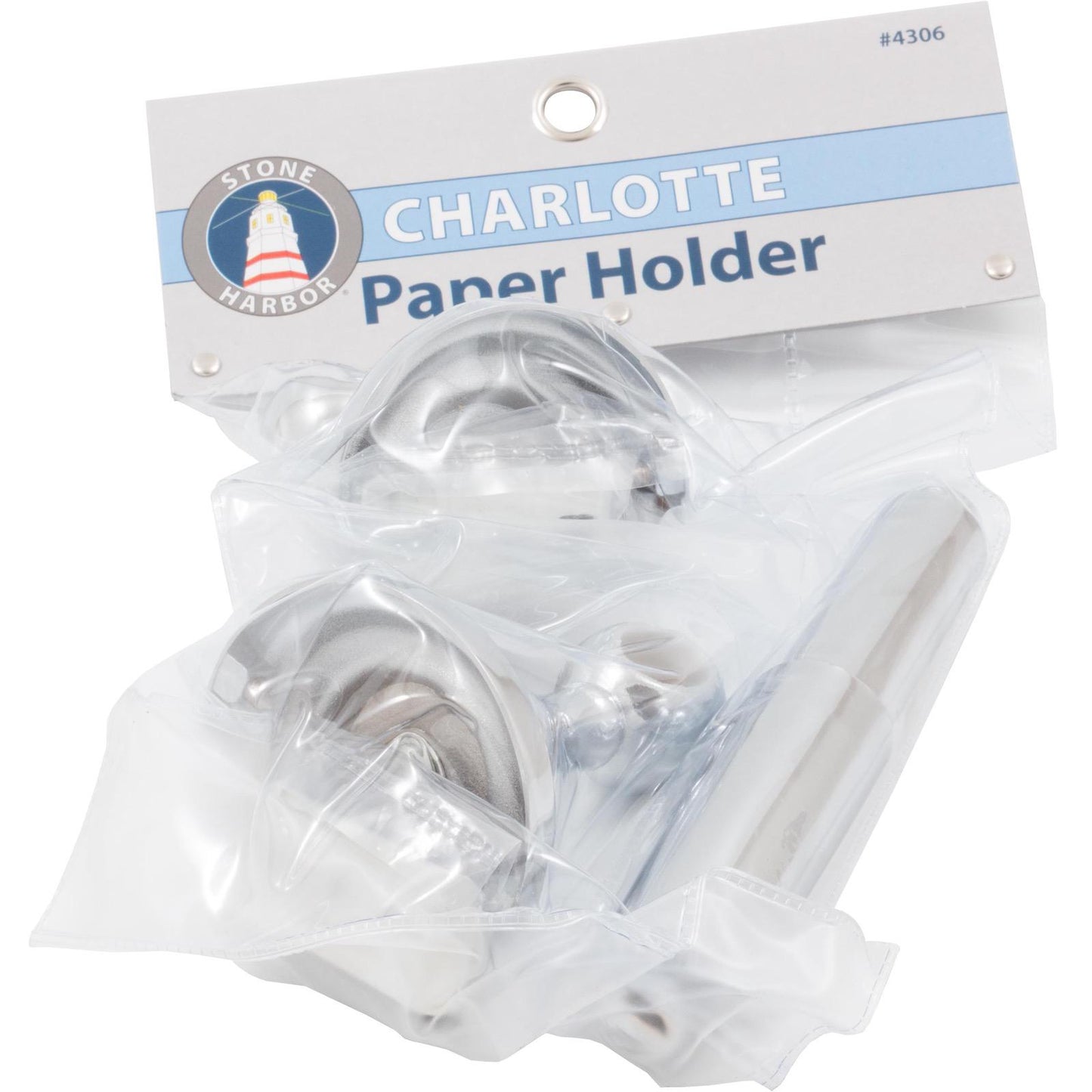 Stone Harbor Hardware Charlotte Paper Holder, Polished Chrome