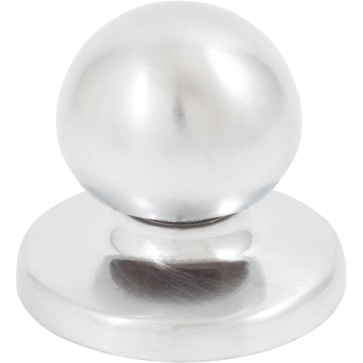 Stone Harbor Hardware Die-Cast Round Bi-Fold Door Knob, 1-1/4 Inches with 1-3/4" Backplate, Satin Chrome