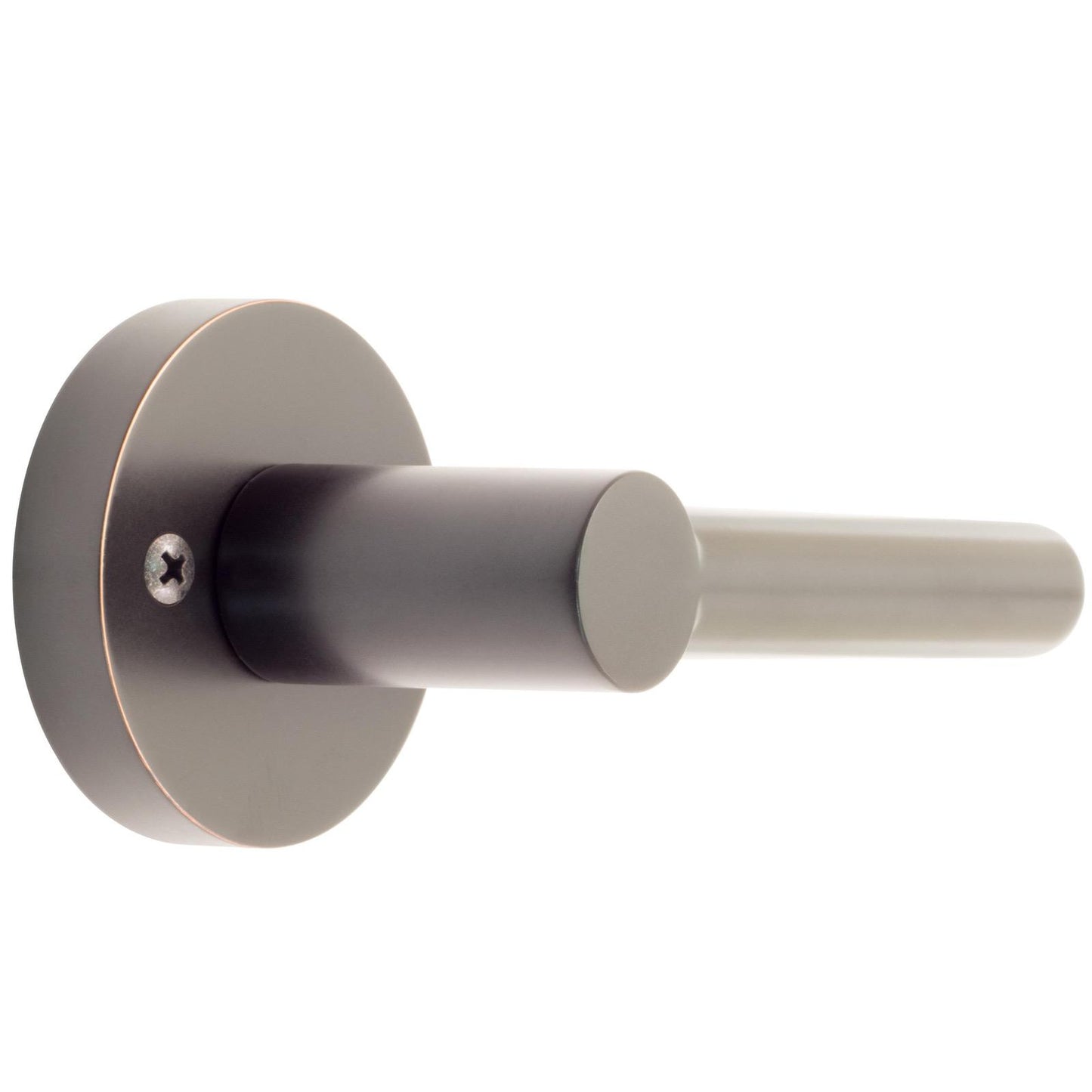 Stone Harbor Hardware Zurich Door Lever with Round Rosette, Dummy (Non-Turning) Latch, Vintage Bronze