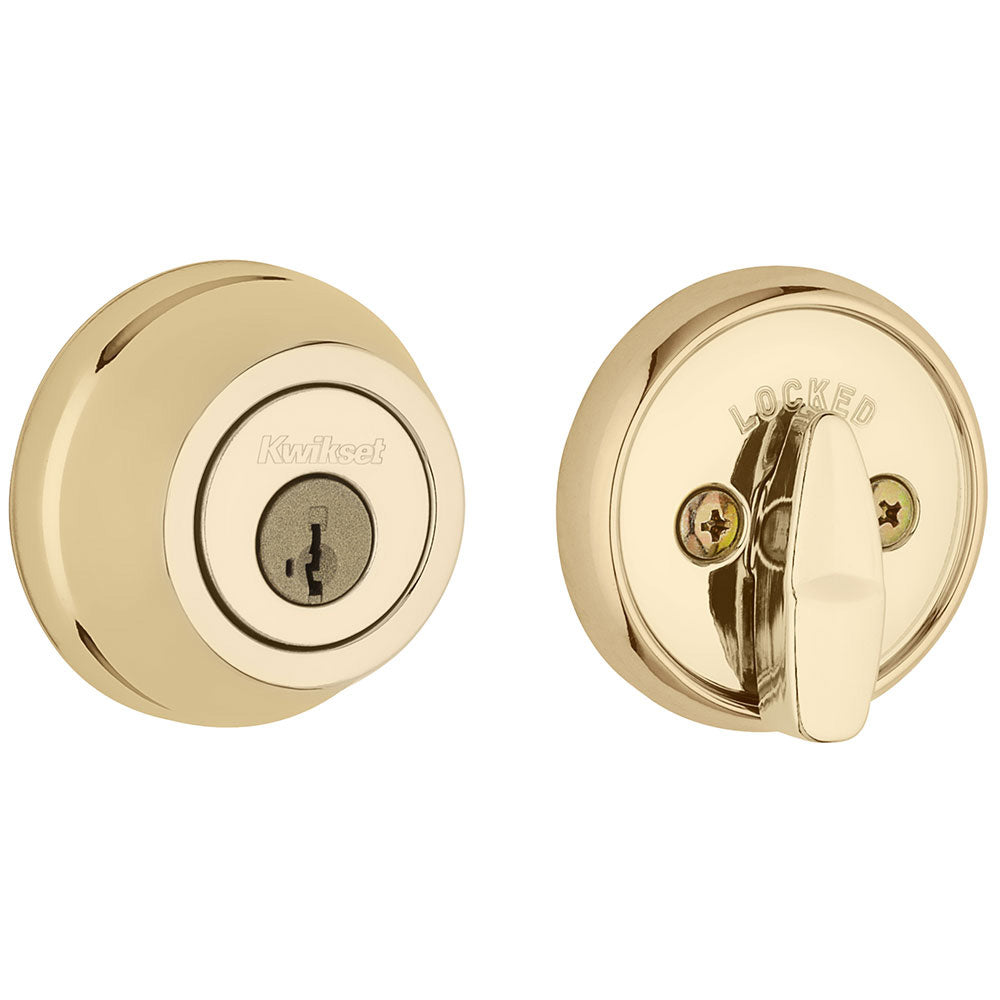 780 3 SMT 6AL STRKP K3 1-Cyl Deadbolt - Polished Brass