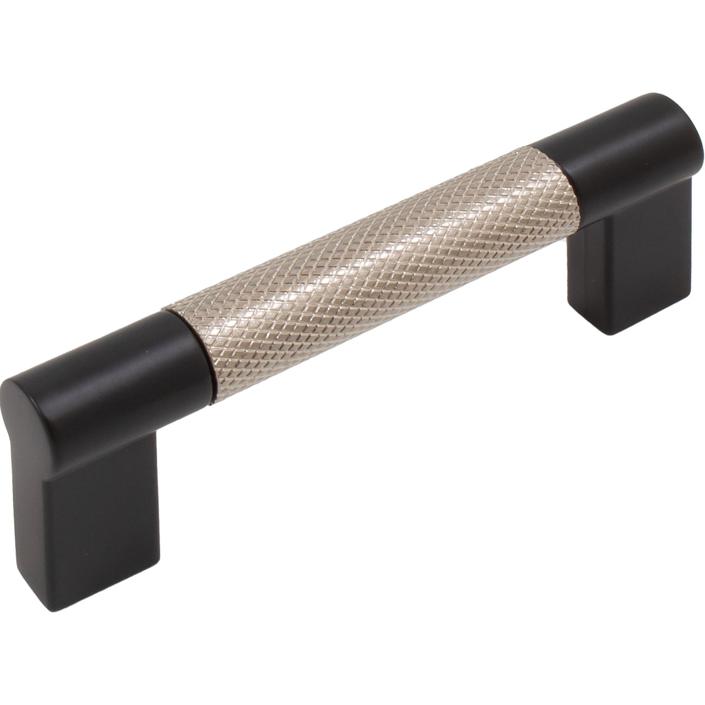 Stone Harbor Hardware Urban Cabinet Pull, 3 Inches, Satin Nickel with Matte Black Ends