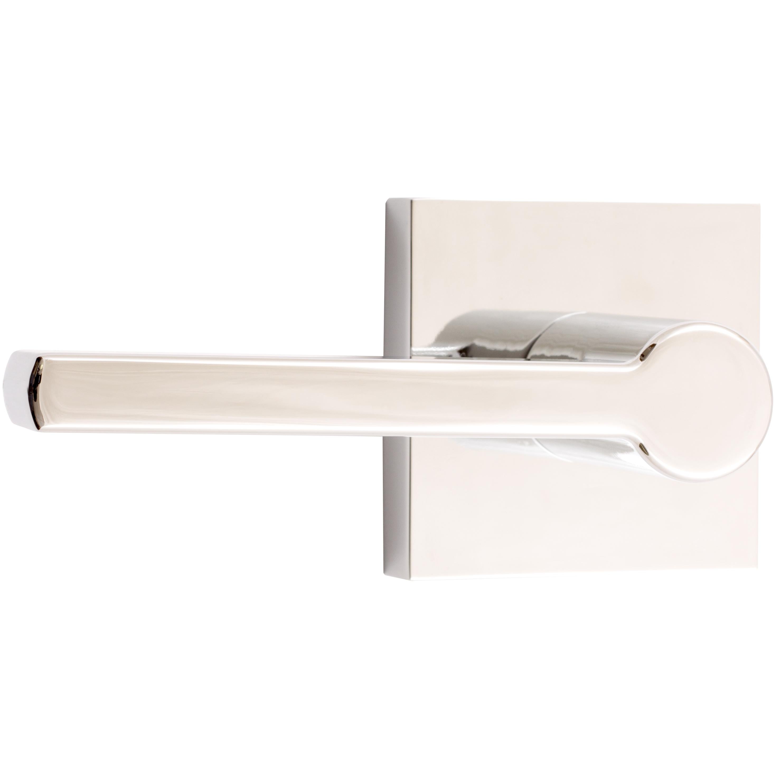 Stone Harbor Hardware Vienna Door Lever with Square Rosette, Dummy (Non-Turning) Latch, Polished Chrome