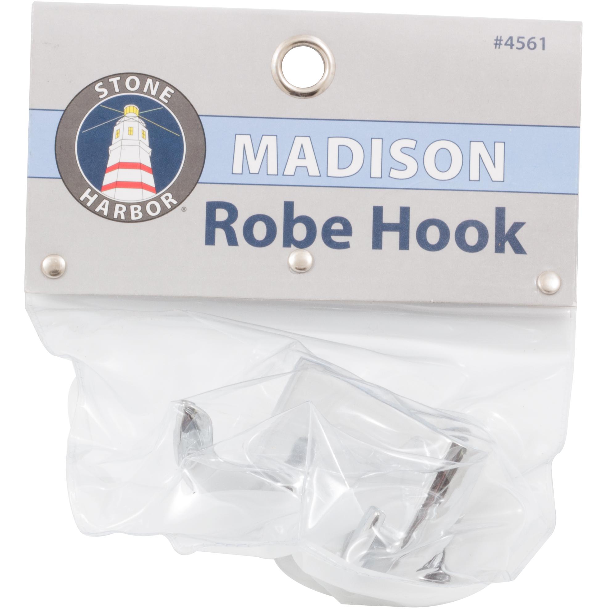 Stone Harbor Hardware Madison Robe Hook, Polished Chrome