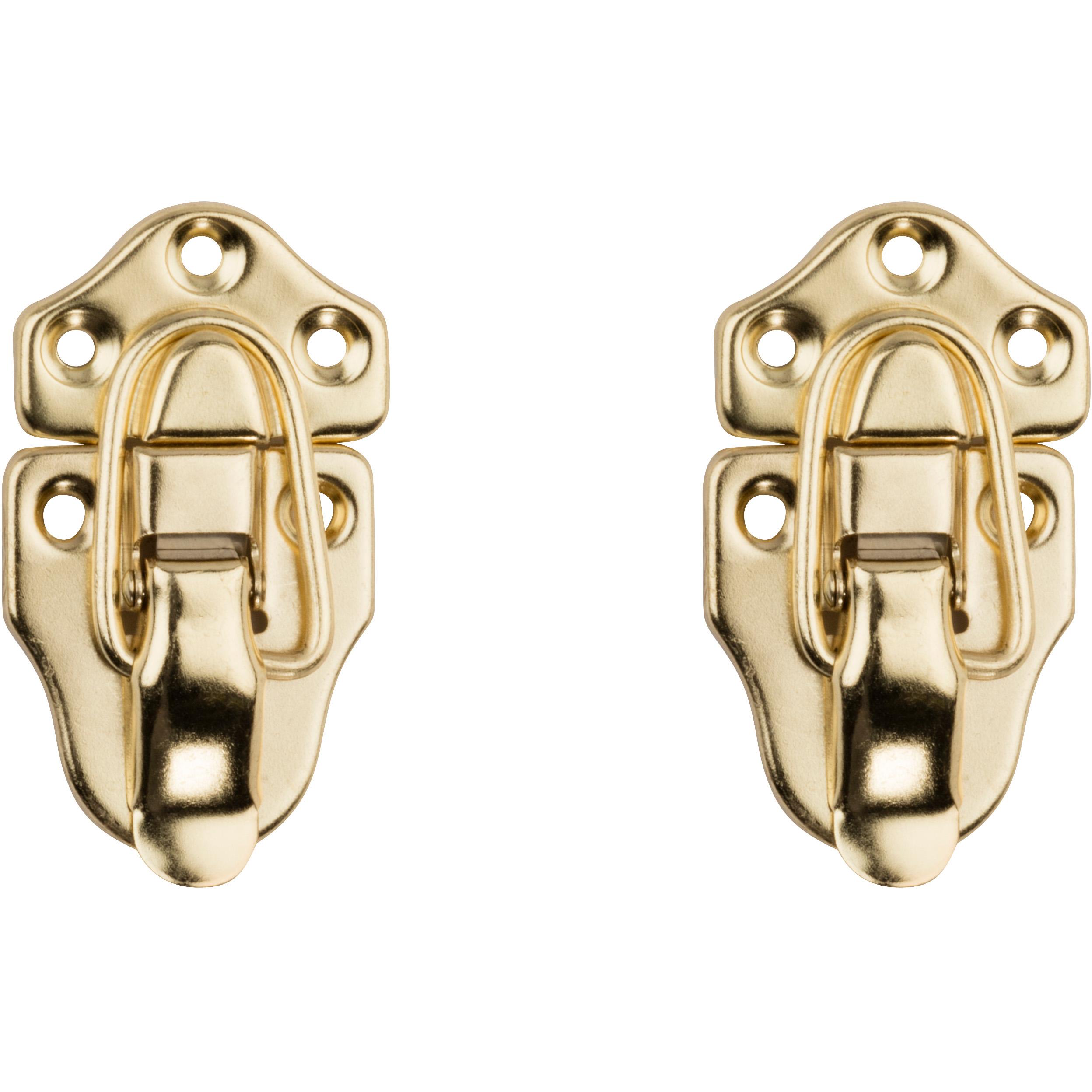 National Hardware - V1848 Draw Catches, 2/pk - Polished Brass