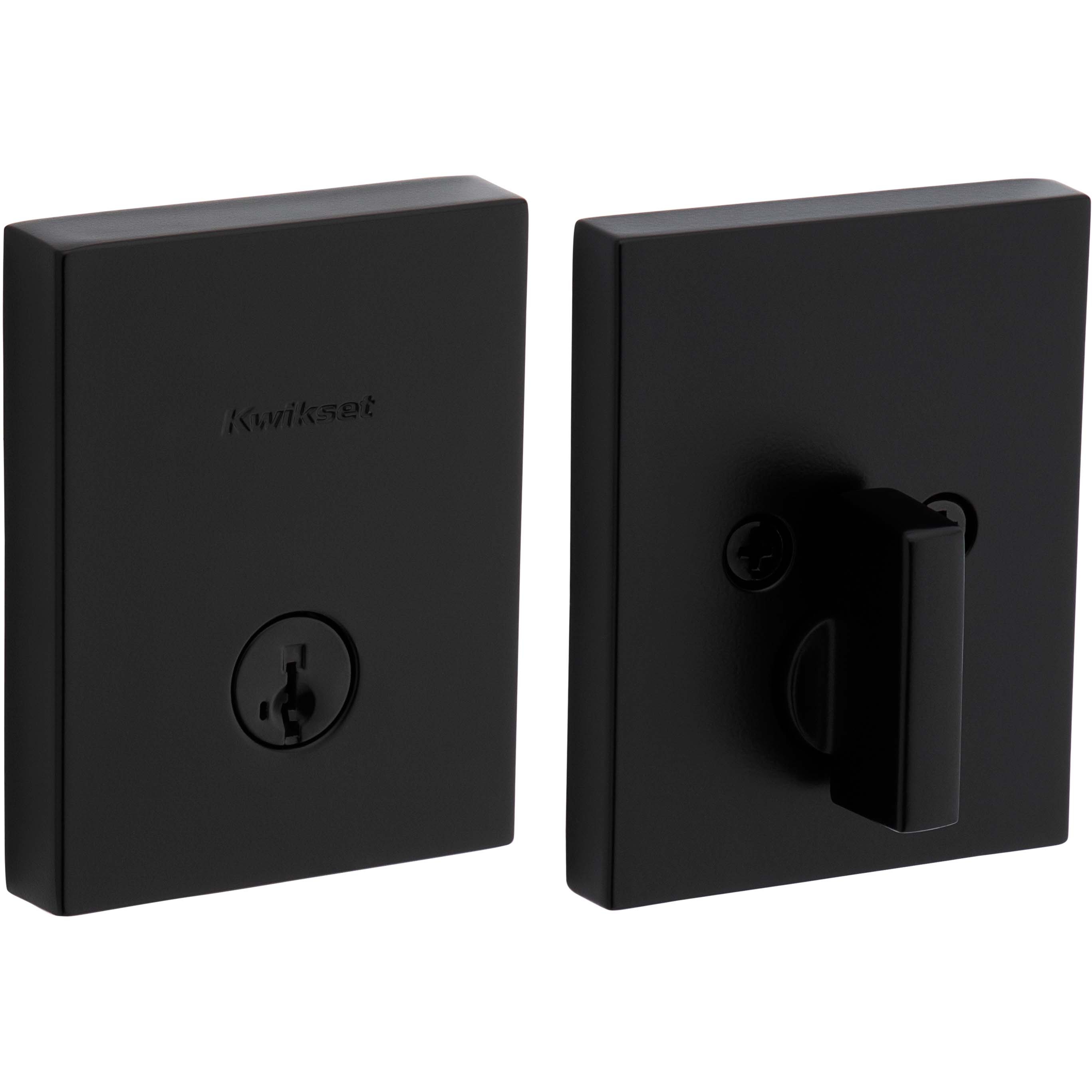 258 RCT SMT 514 6AL STRKP K3 San Clemente Rectangular 1-Cyl Deadbolt - Matte Black