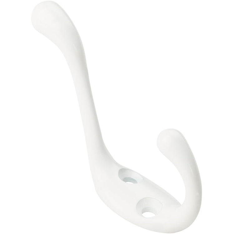 V166 Heavy Duty Coat / Hat Hook - White