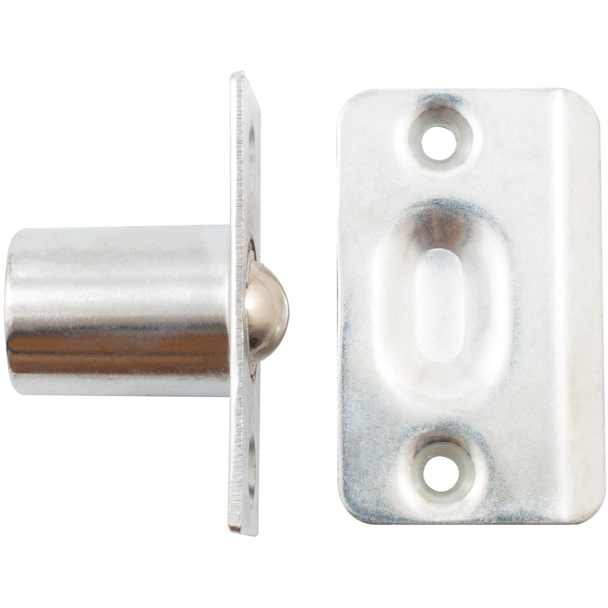 Stone Harbor Hardware Square Corner Single Adjust Ball Catch, Satin Chrome