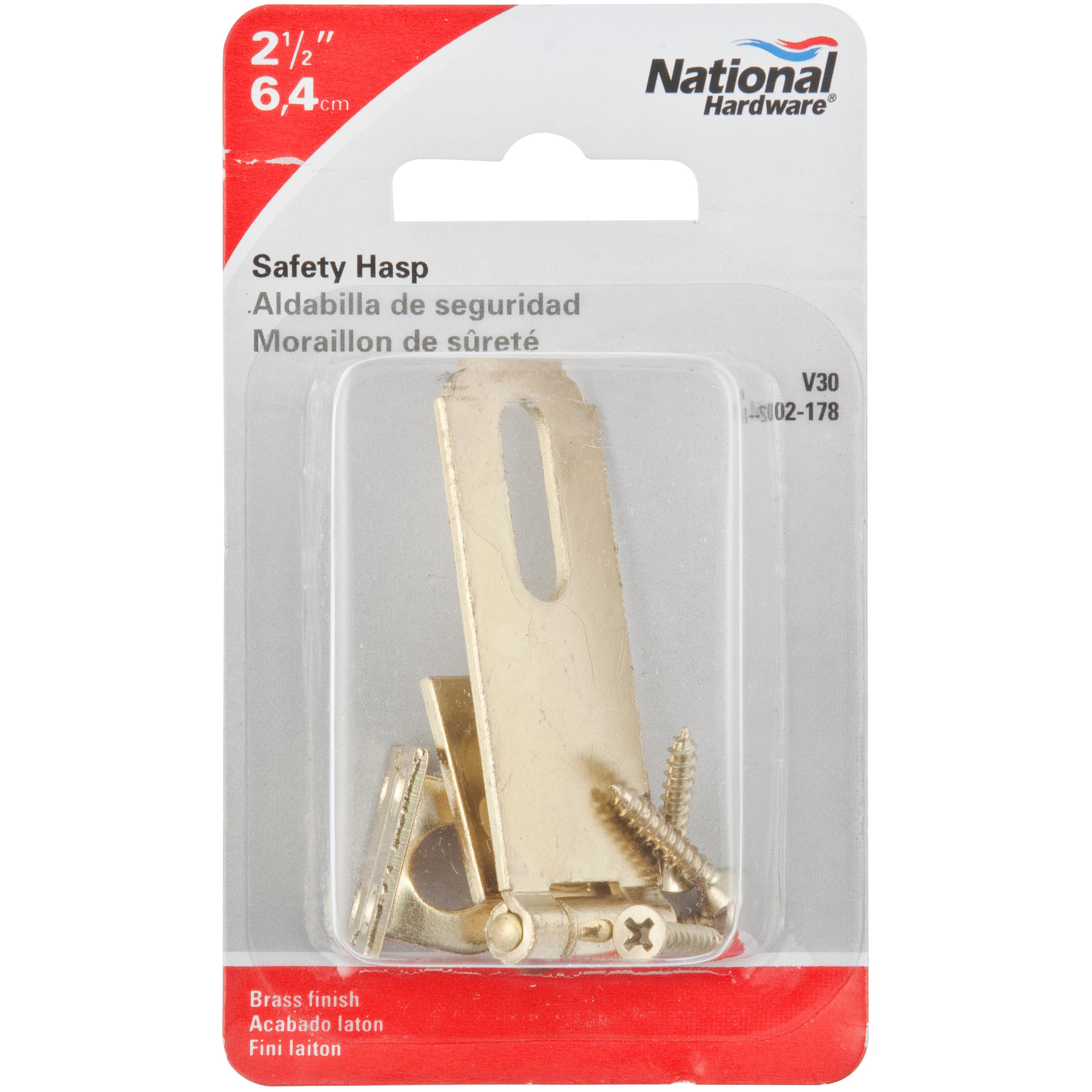 V30 2-1/2" Safety Hasp 1/pk - Polished Brass