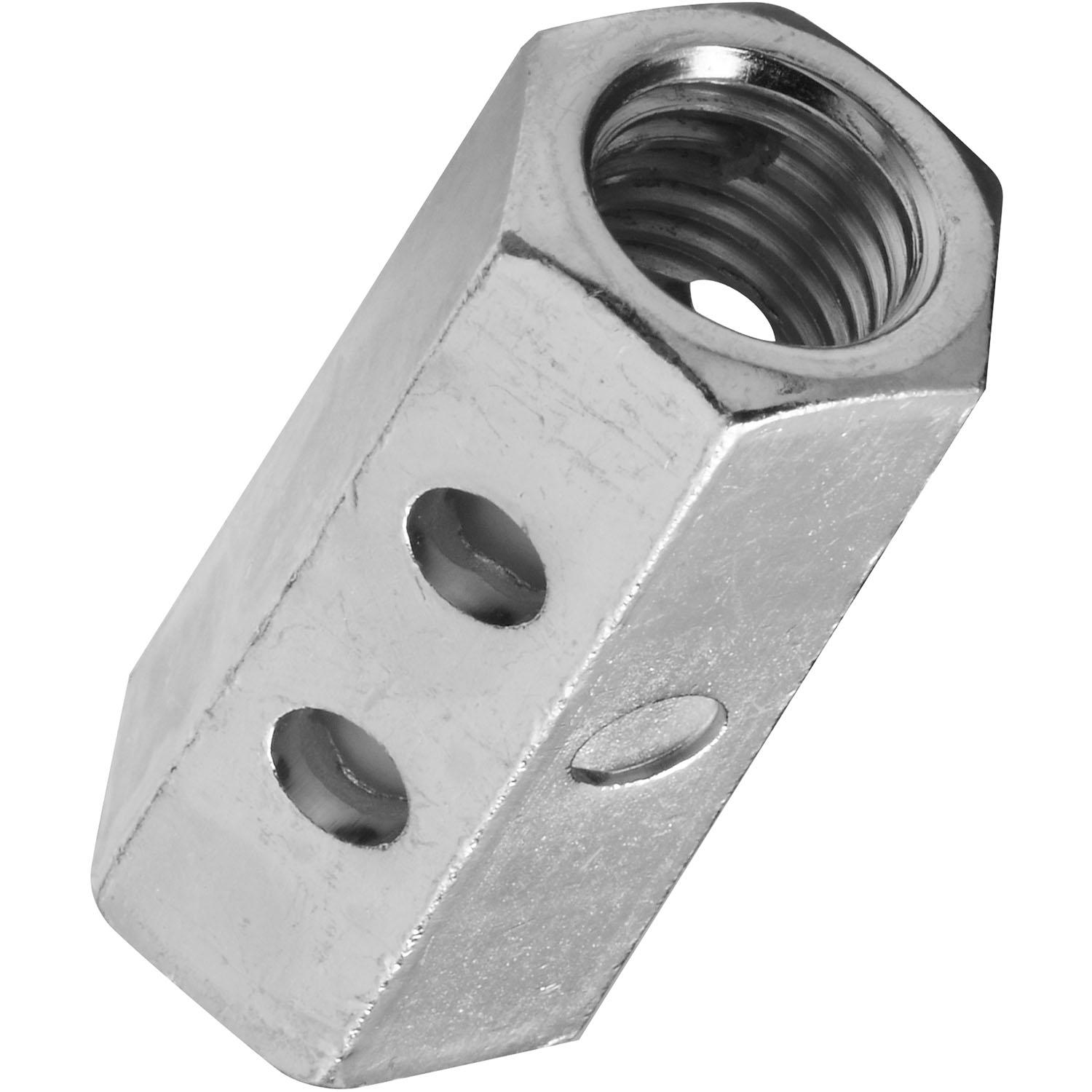 4003BC 1/2" -13 Coupler for Coarse Threaded Rod - Zinc Plated