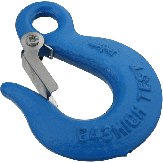 3247BC 1/4" Eye Slip Hook with Latch - Blue