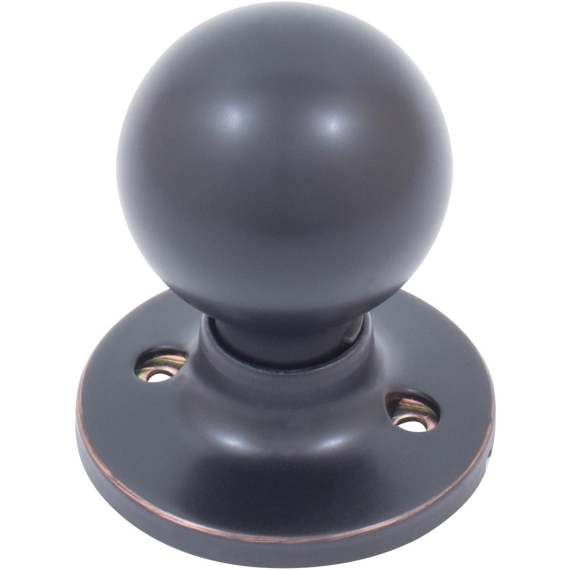 Stone Harbor Hardware Ball Door Knob, Dummy (Non-Turning) Latch, Vintage Bronze