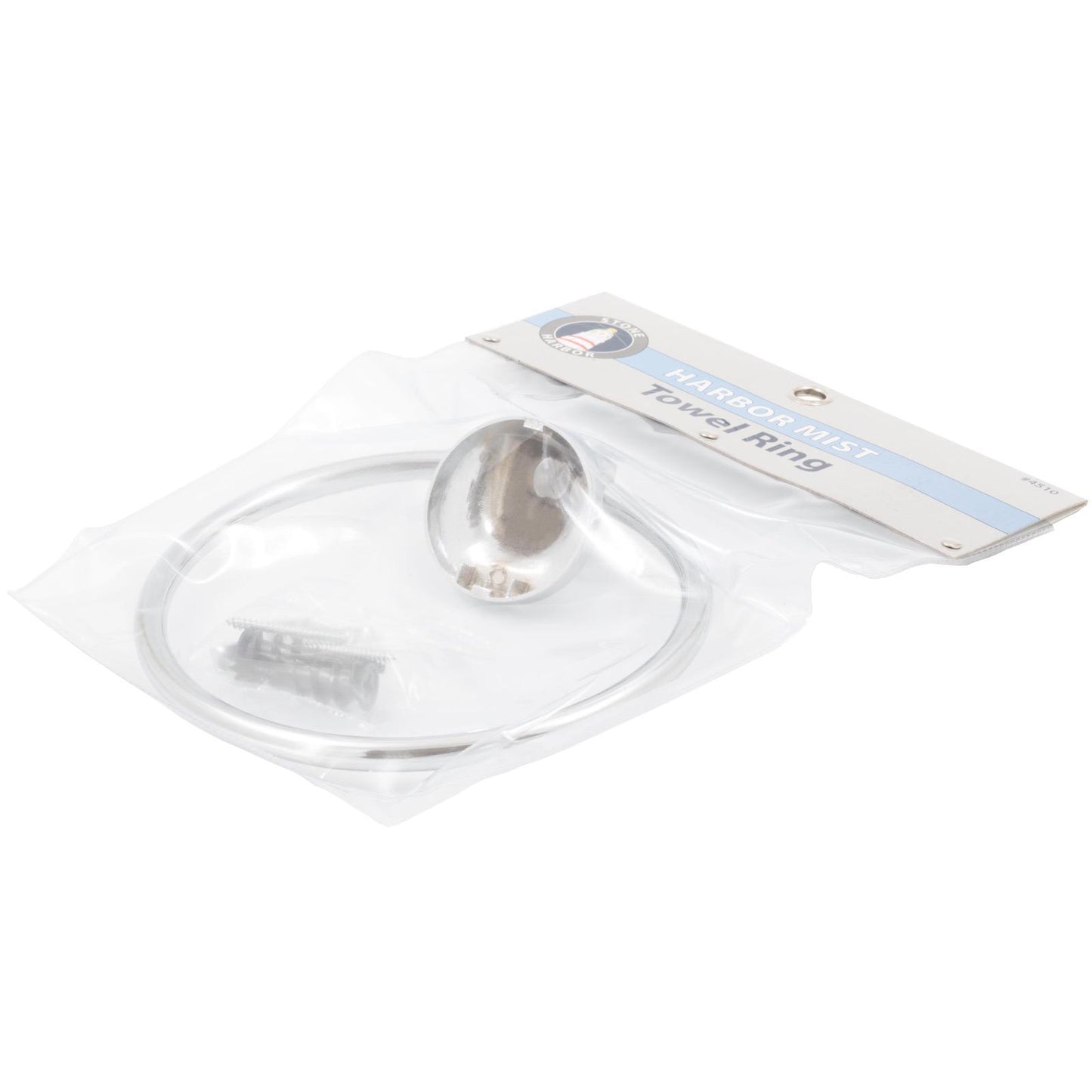 Stone Harbor Hardware Harbor Mist Towel Ring, Polished Chrome