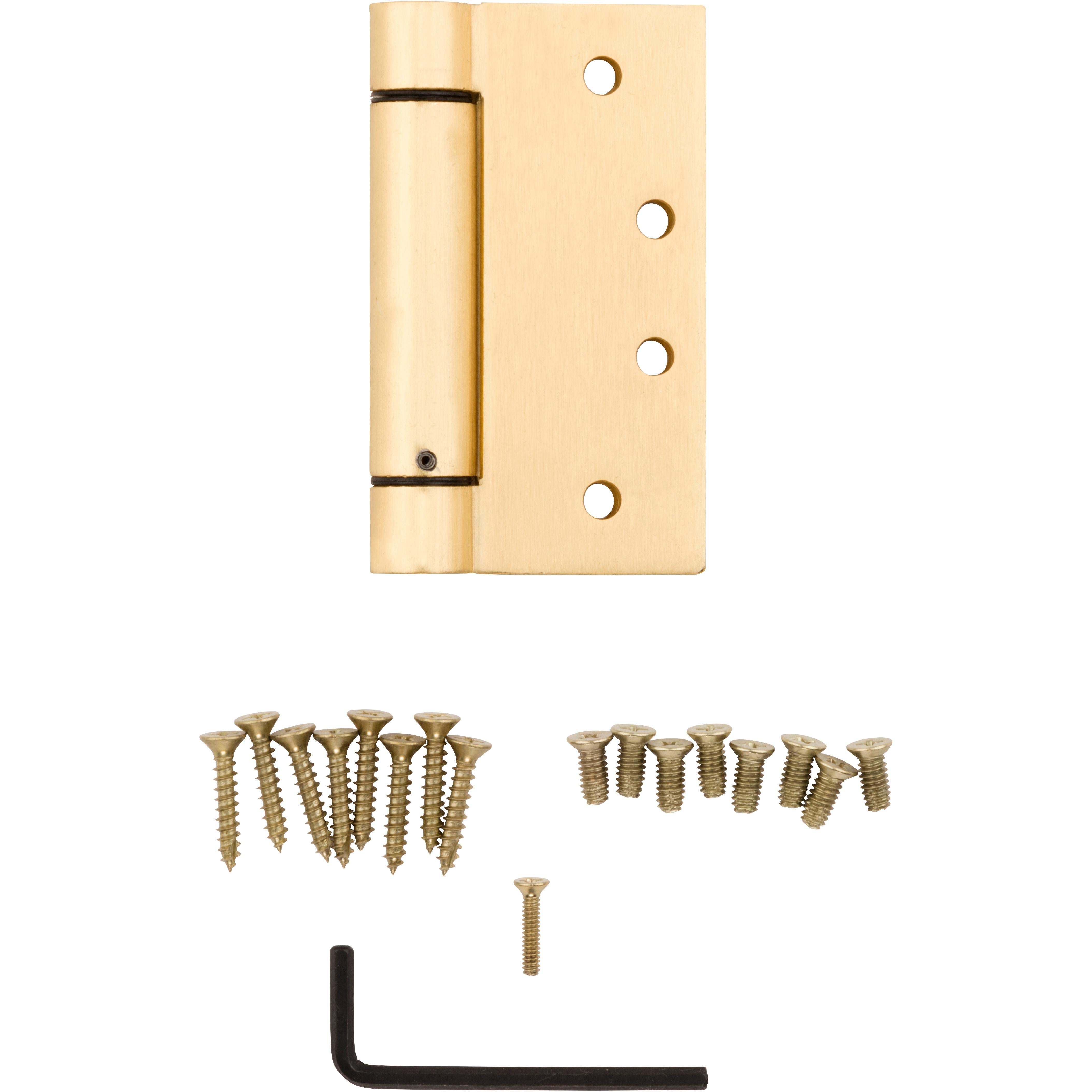 V520 4" Spring Hinge 1/pk - Polished Brass