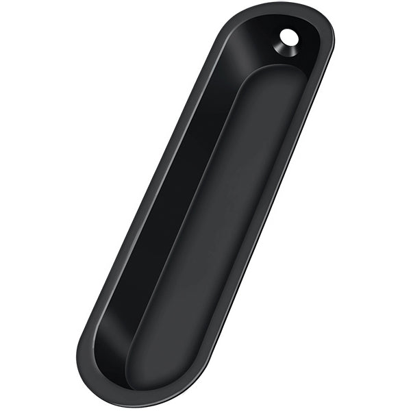 FP828U19 4" x 1" Oval Flush Pull - Matte Black
