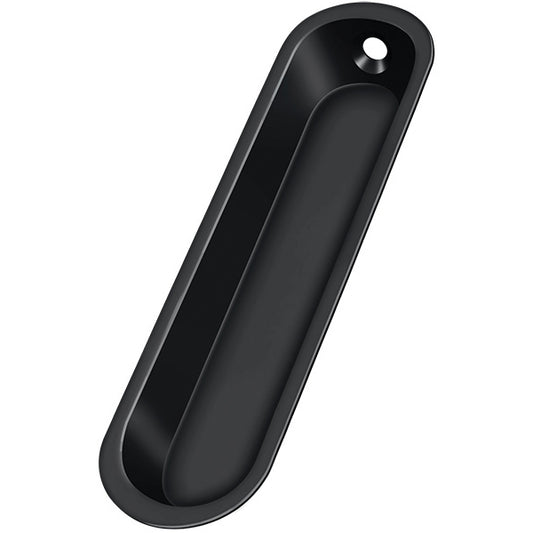 FP828U19 4" x 1" Oval Flush Pull - Matte Black