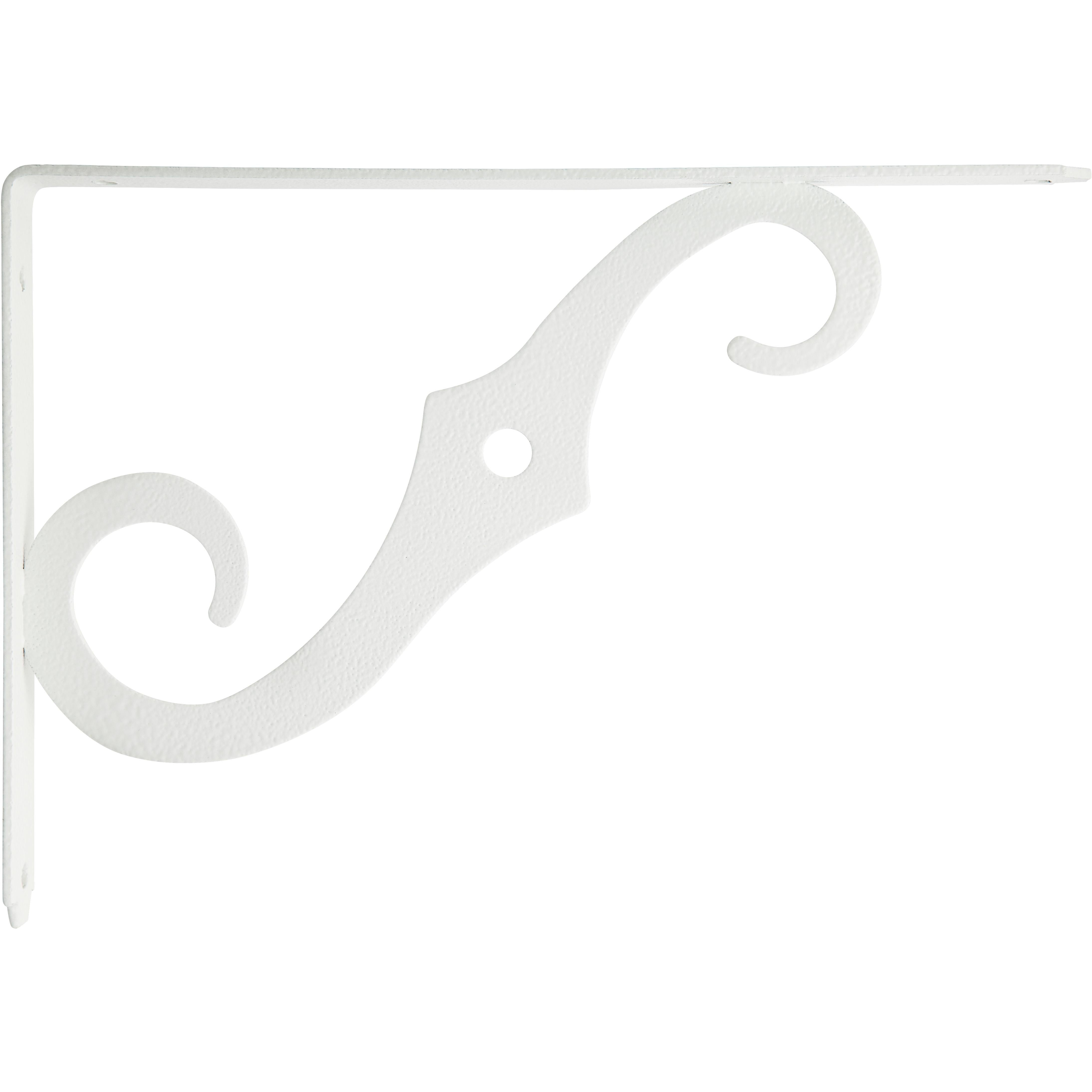 152BC 10" x 7" Ornamental Shelf Bracket - Antique White