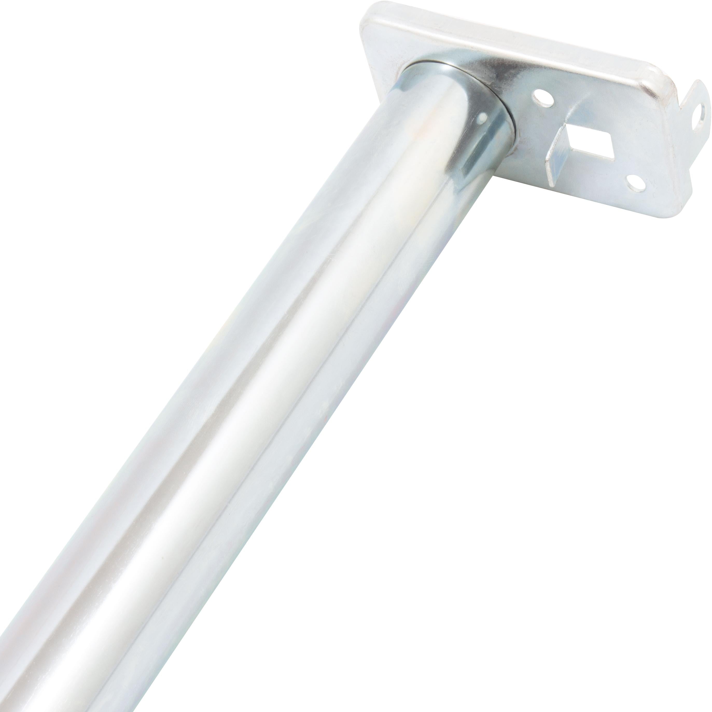 Stone Harbor Hardware Adjustable Closet Rod, Adjusts from 48" to 72", Bright Zinc