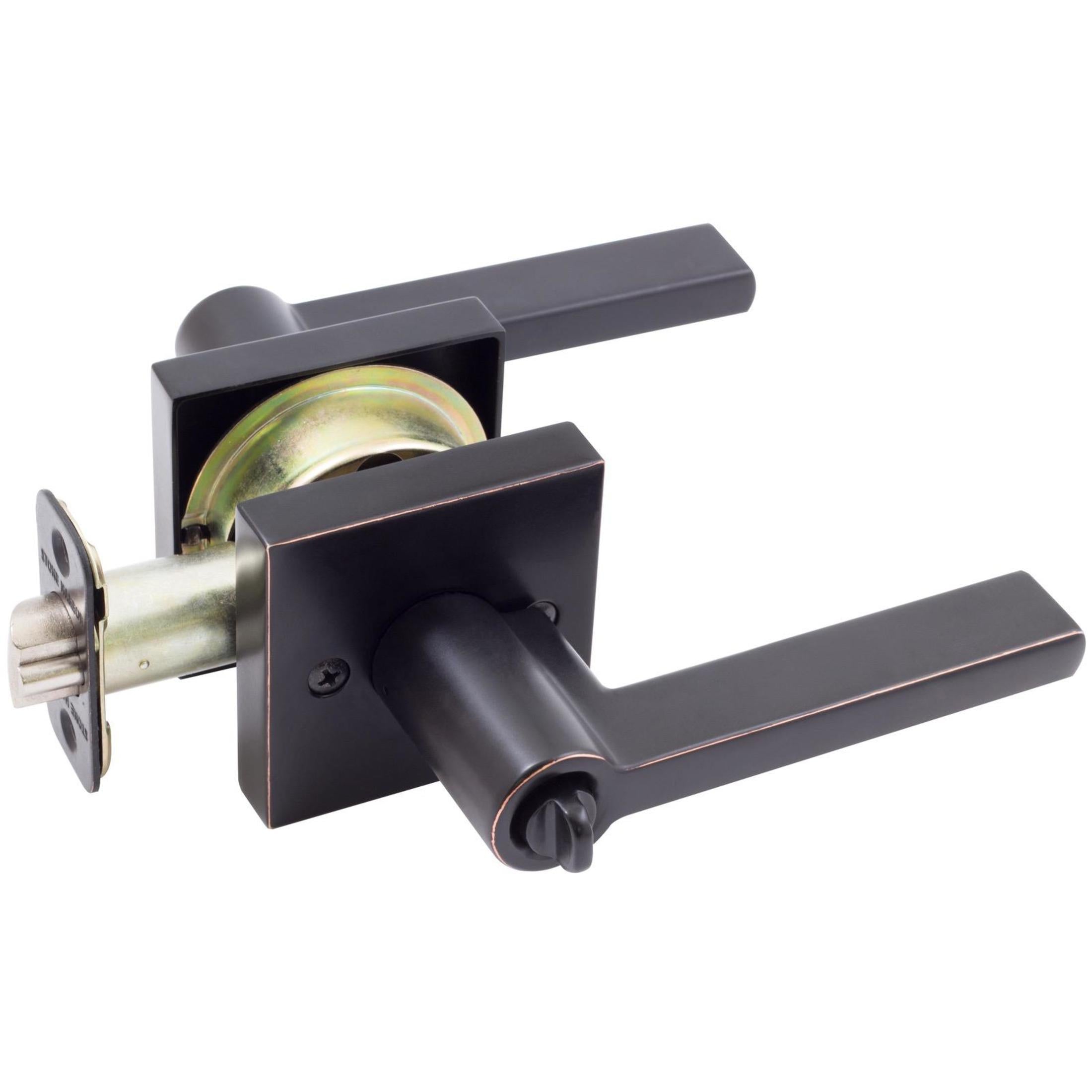 Vienna Door Lever with Square Rosette, Entry Function