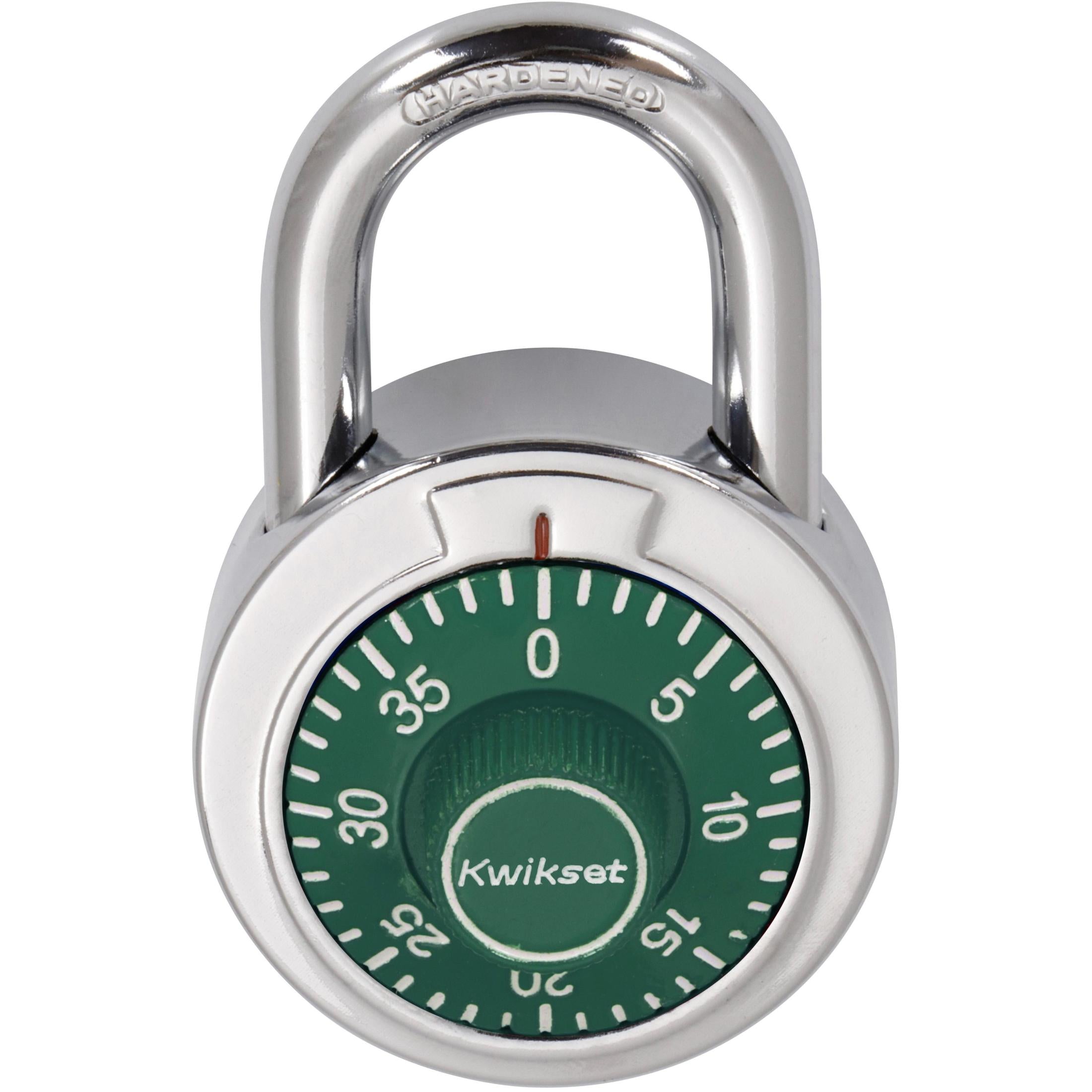 Kwikset 2" Combination Dial Padlock with 13/16" Shackle, Green