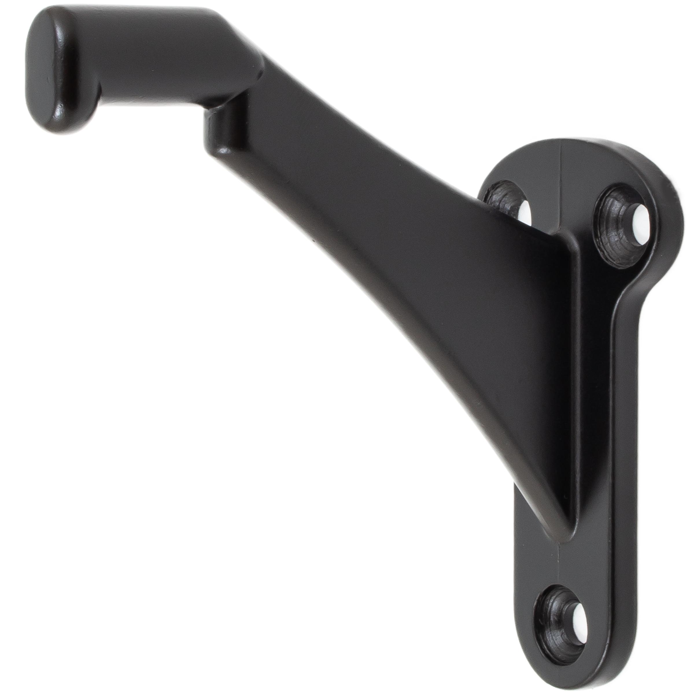 Stone Harbor Hardware Heavy-Duty Aluminum Handrail Brackets, Matte Black