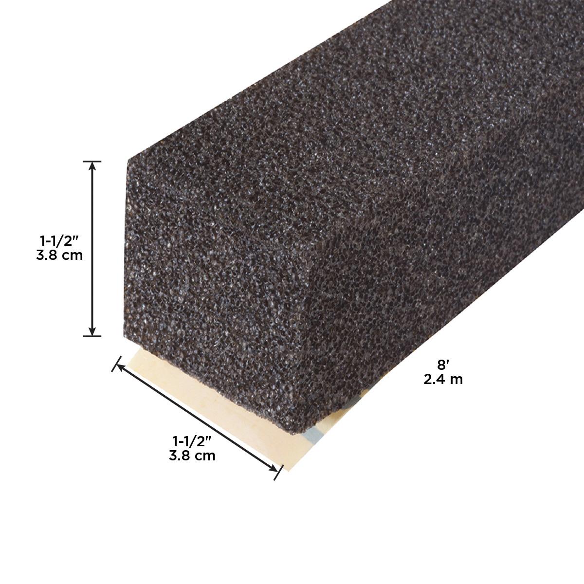 03115 - PLATINUM Expandable Foam Weather seal, 8" x 1-1/2" x 1-1/2", Black