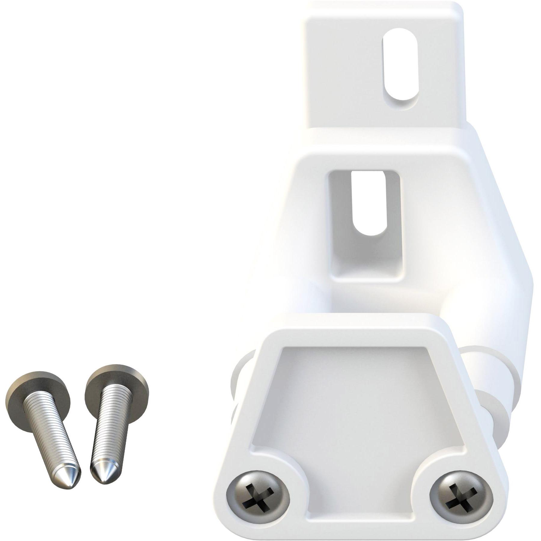 Adjustable Wall Mount Guide Set for Sliding Doors, White