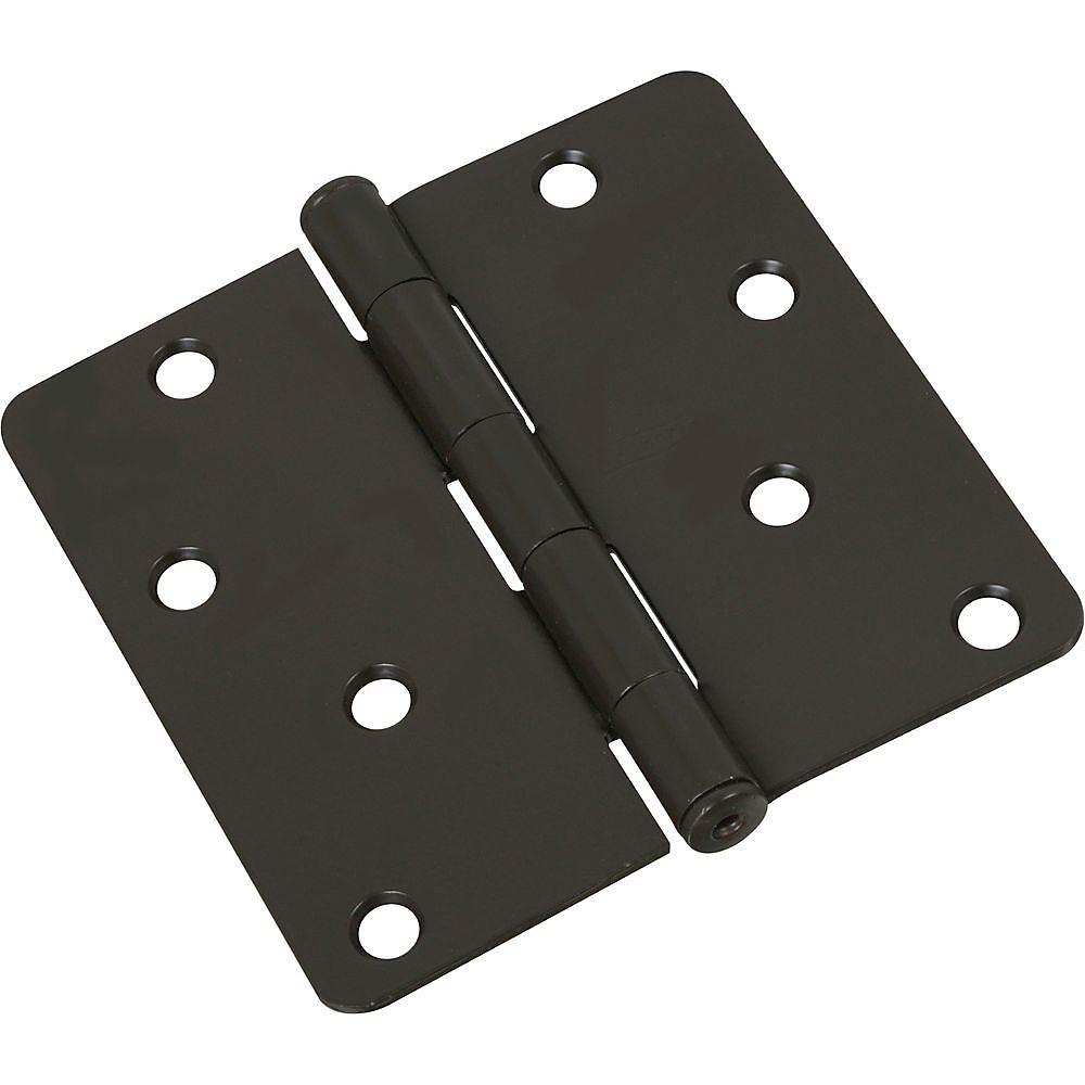 National Hardware - SPB512RC 4" 1/4R Hinge 1/pk - Oil-Rubbed Bronze