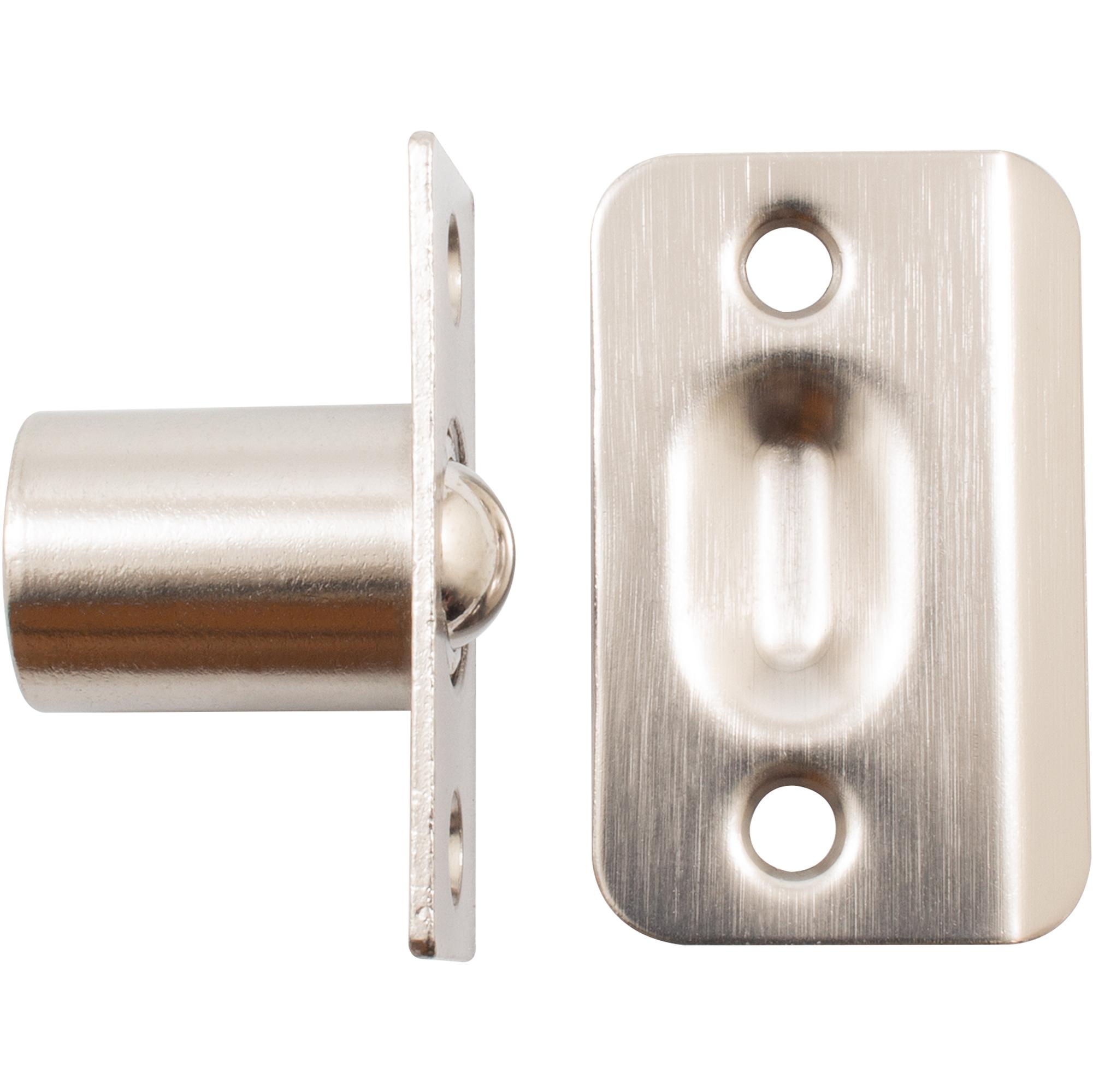 Stone Harbor Hardware Square Corner Single Adjust Ball Catch, Satin Nickel