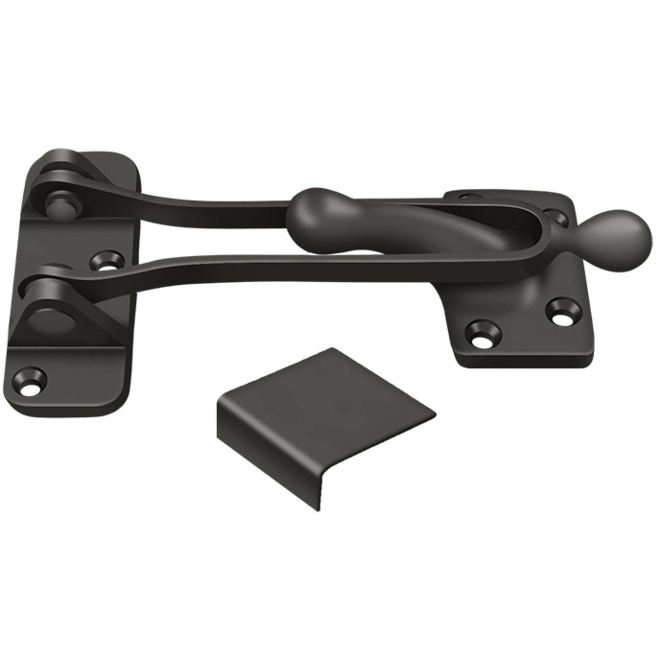 Deltana DG525U10B Solid Brass 5-Inch Door Guard