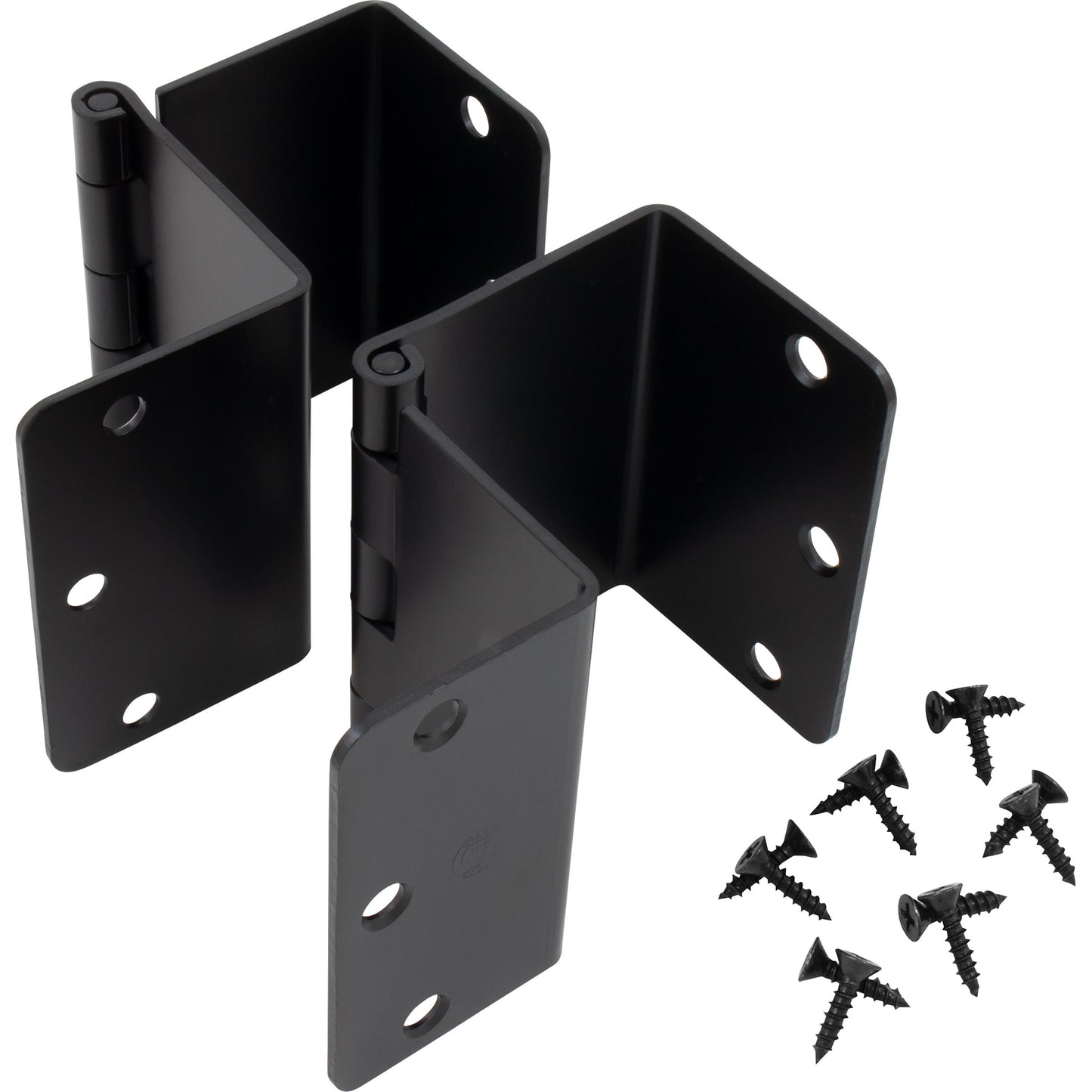 Stone Harbor Hardware Swing Clear Offset Hinge, 3 1/2 Inches, 1/4" Radius Corner, Fits Doors 1 3/8" to 1 3/4" Thick, 2-Pack, Matte Black