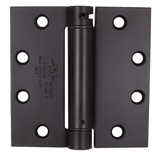 Stone Harbor Hardware Commercial Grade Self-Closing Door Hinge, 4-1/2 Inches, Square Corner, .134 Gauge, Matte Black