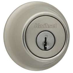 Kwikset single cylinder with Pin/Tumbler Cylinder - Sat. Nickel