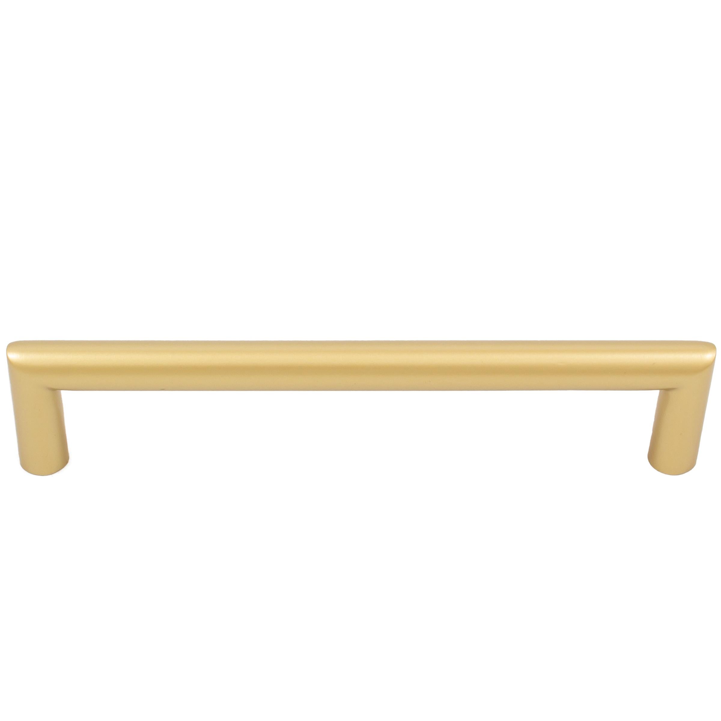 Stone Harbor Hardware Contemporary Round Cabinet Pull, 128 Millimeters, Stainless Steel Base Material, Satin Brass