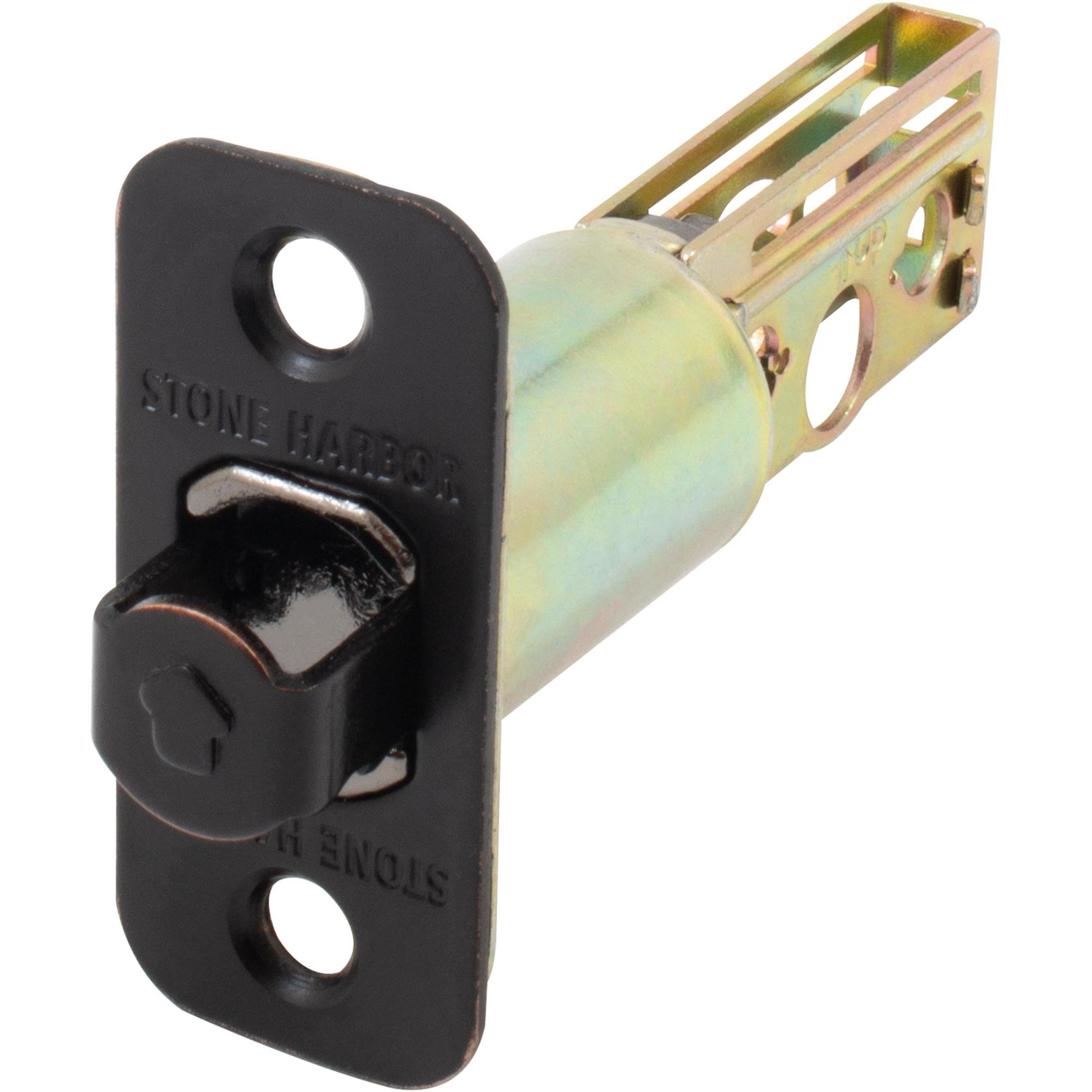 Latch for Round Pocket Door Locks, Passage (Hall/Closet), 2-3/8 Inches