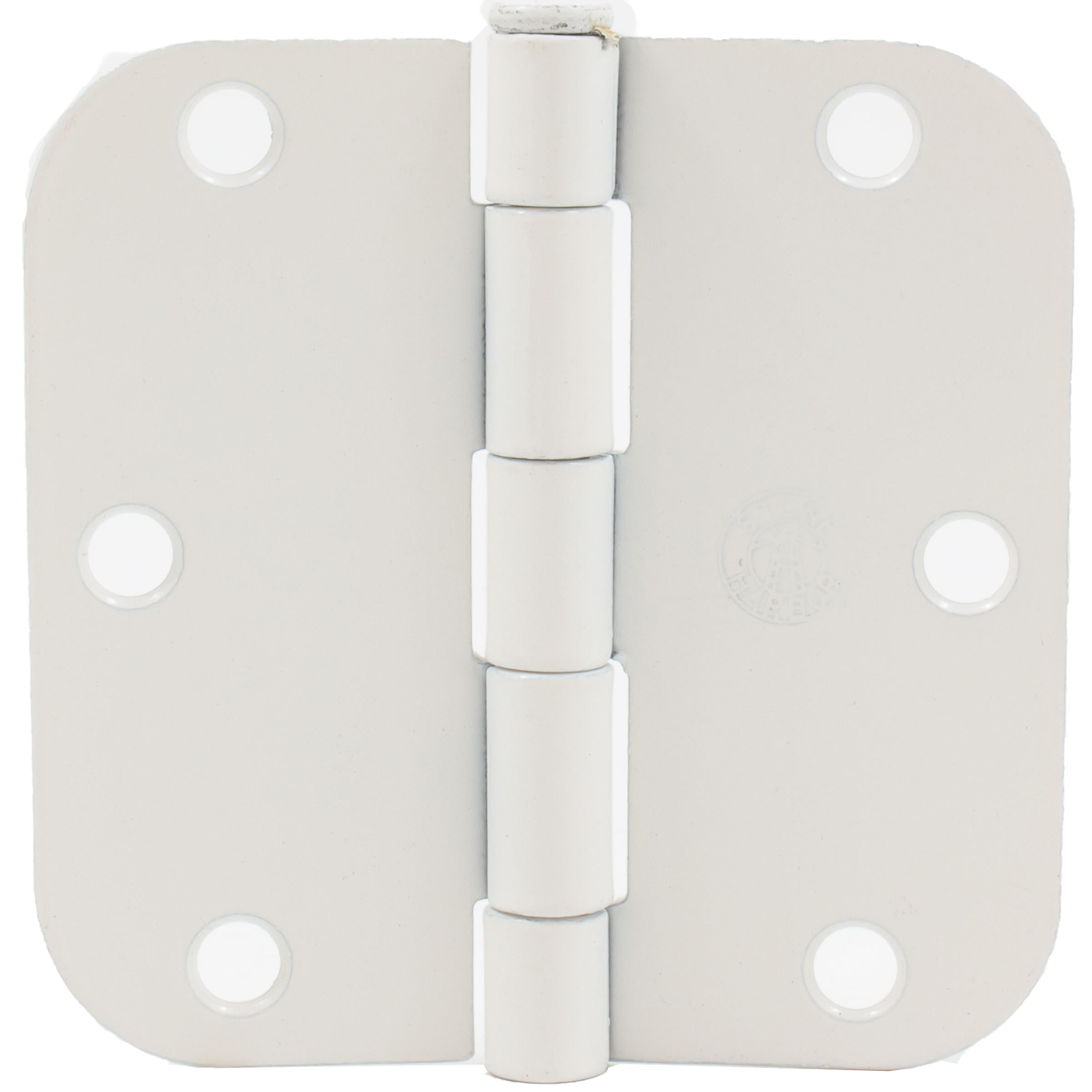 Stone Harbor Hardware Standard Hinge, 3-1/2 Inches, 5/8" Radius Corner, Bulk Pack (100 Each), Gloss White