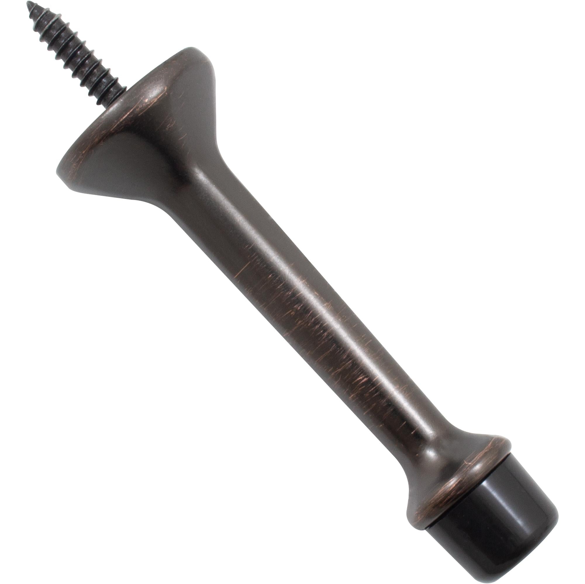 Stone Harbor Hardware Heavy-Duty Solid Door Stop, 3 Inches, Vintage Bronze