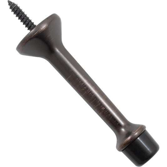 Stone Harbor Hardware Heavy-Duty Solid Door Stop, 3 Inches, Vintage Bronze