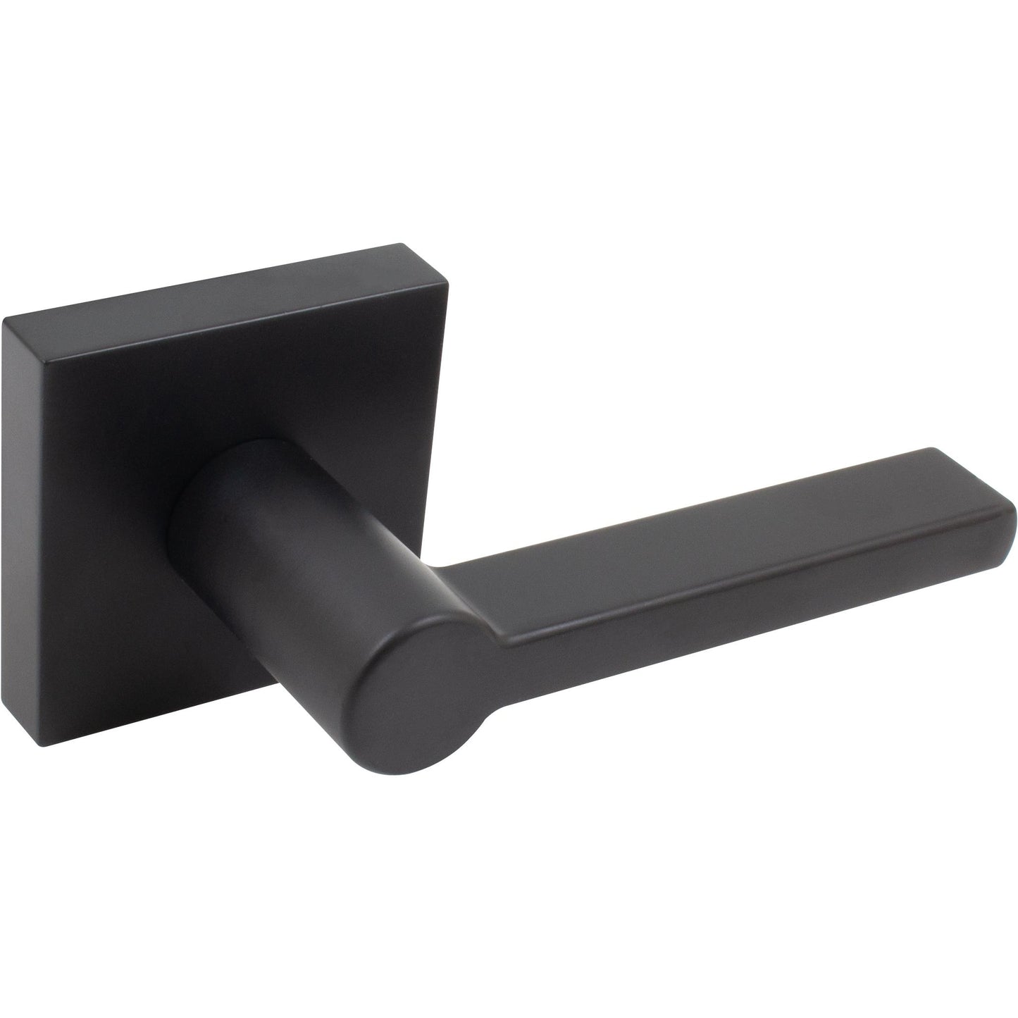 Stone Harbor Hardware Vienna Door Lever with Square Rosette, Passage (Hall/Closet) Latch, Matte Black